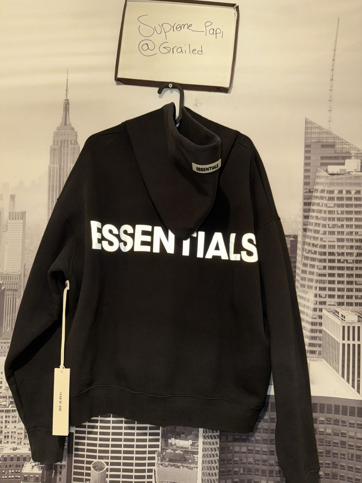 Fear of God 🔥Fear of God Essentials 3M Graphic Hoodie FW19 Black SZ S Size US S / EU 44-46 / 1 - 2 Thumbnail