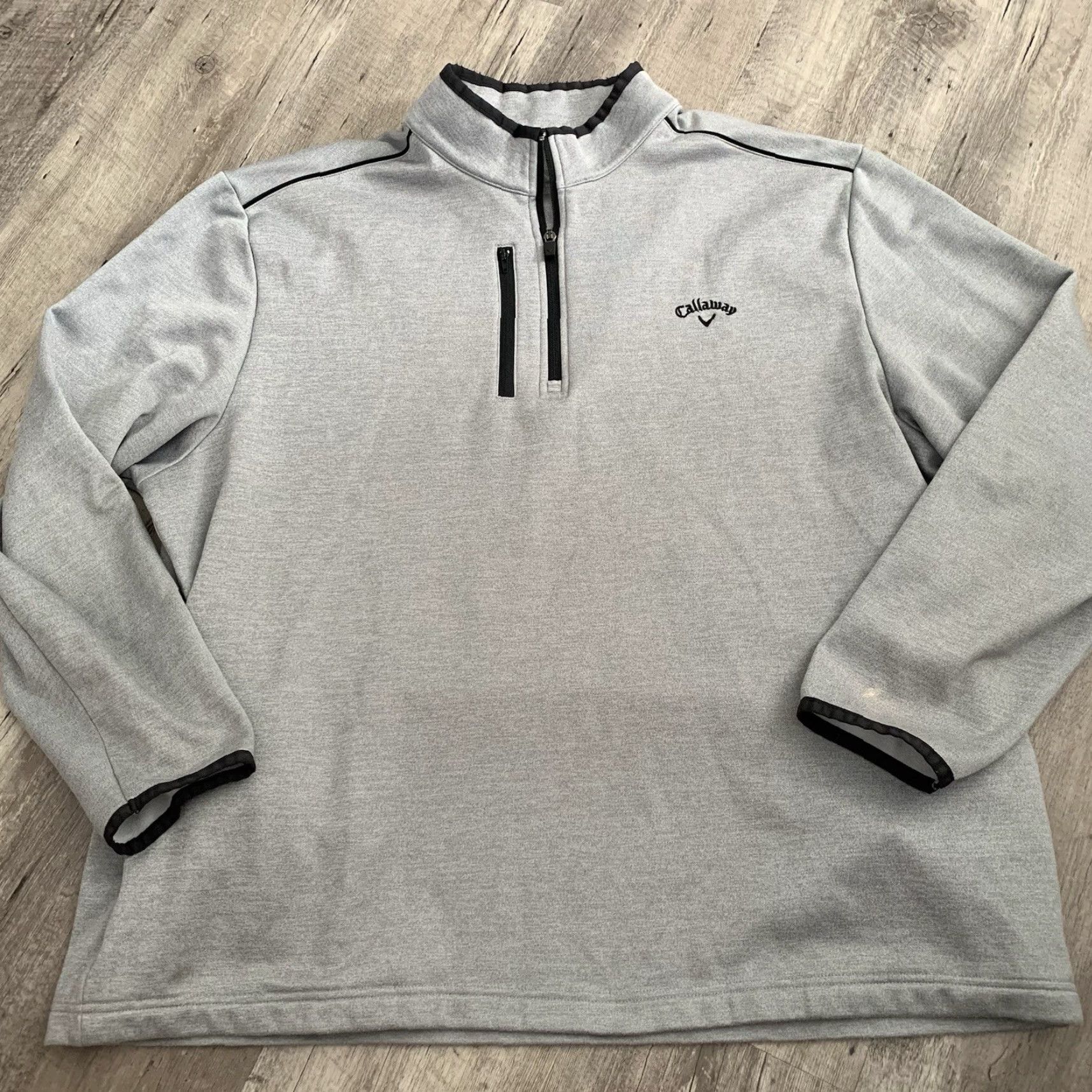 Callaway Callaway Pullover Mens XXL Gray 1/4 Zip Fleece Lined Golf Sweatshirt with Pocket Shirt Mens 2XL Gray Size US XXL / EU 58 / 5 - 3 Thumbnail