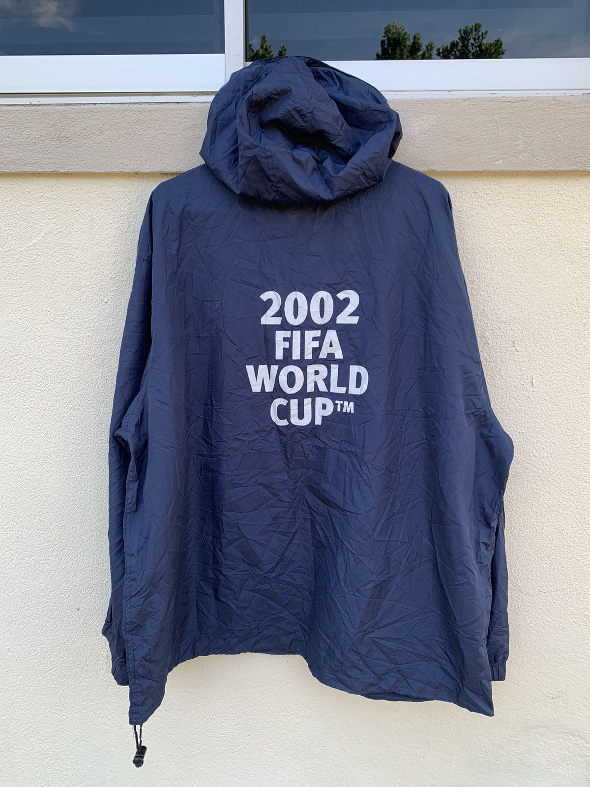 image of VTG 2002 Fifa World Cup Korea Japan Half Zip Windbreaker in Blue, Men's (Size Medium)