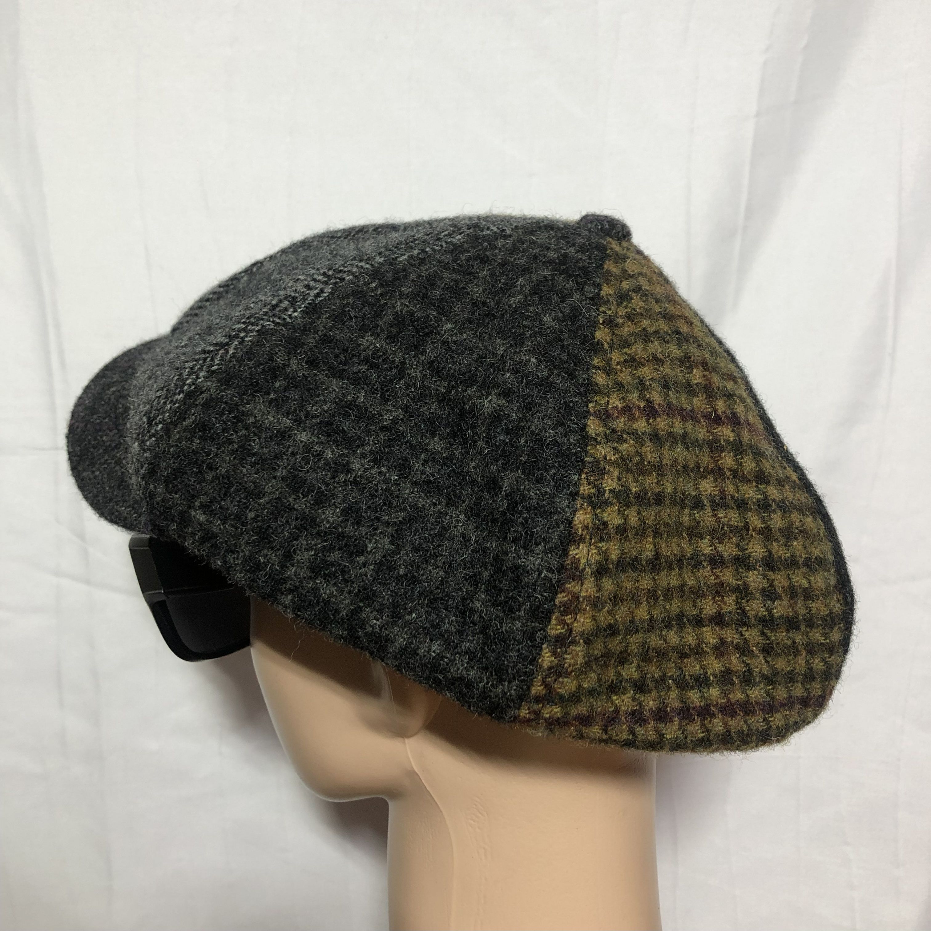 Castano Moon Wool Patchwork Newsboy Cap
