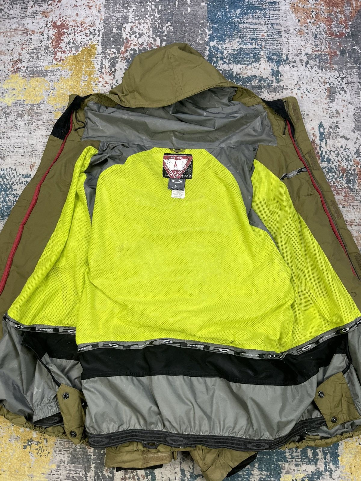 Oakley Vtg Oakley Road Fuel Khaki Utility Troop Jacket Size US L / EU 52-54 / 3 - 14 Thumbnail