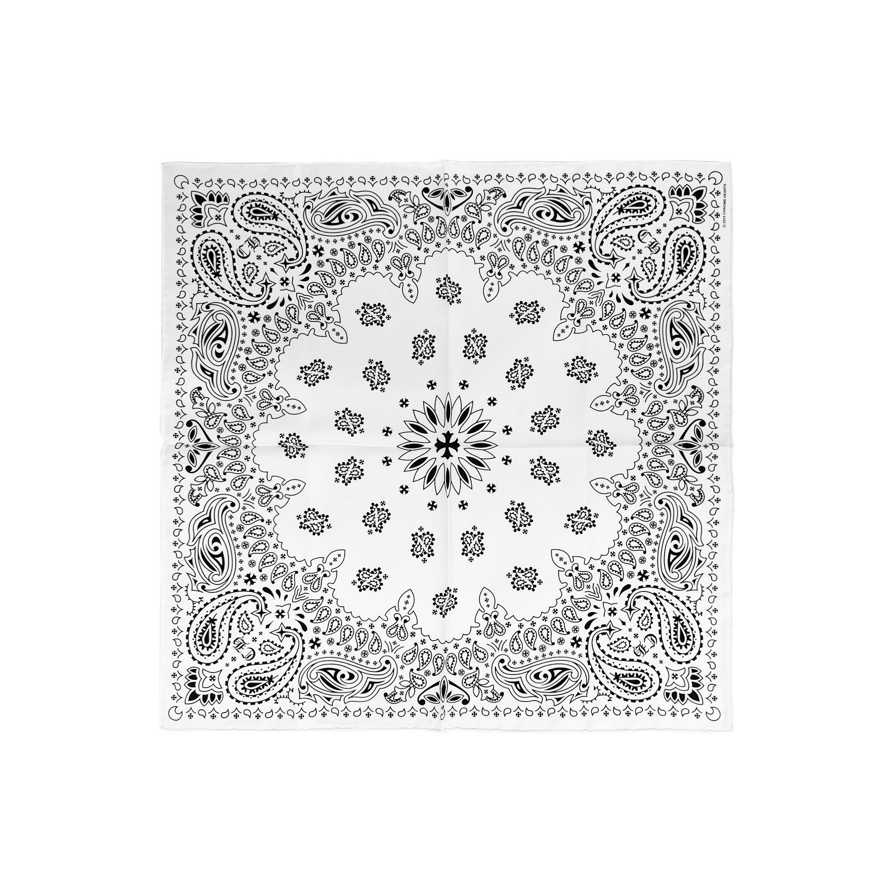 Chrome Hearts Chrome Hearts White Paisley Bandana Silk Scarf Size ONE SIZE - 1 Thumbnail