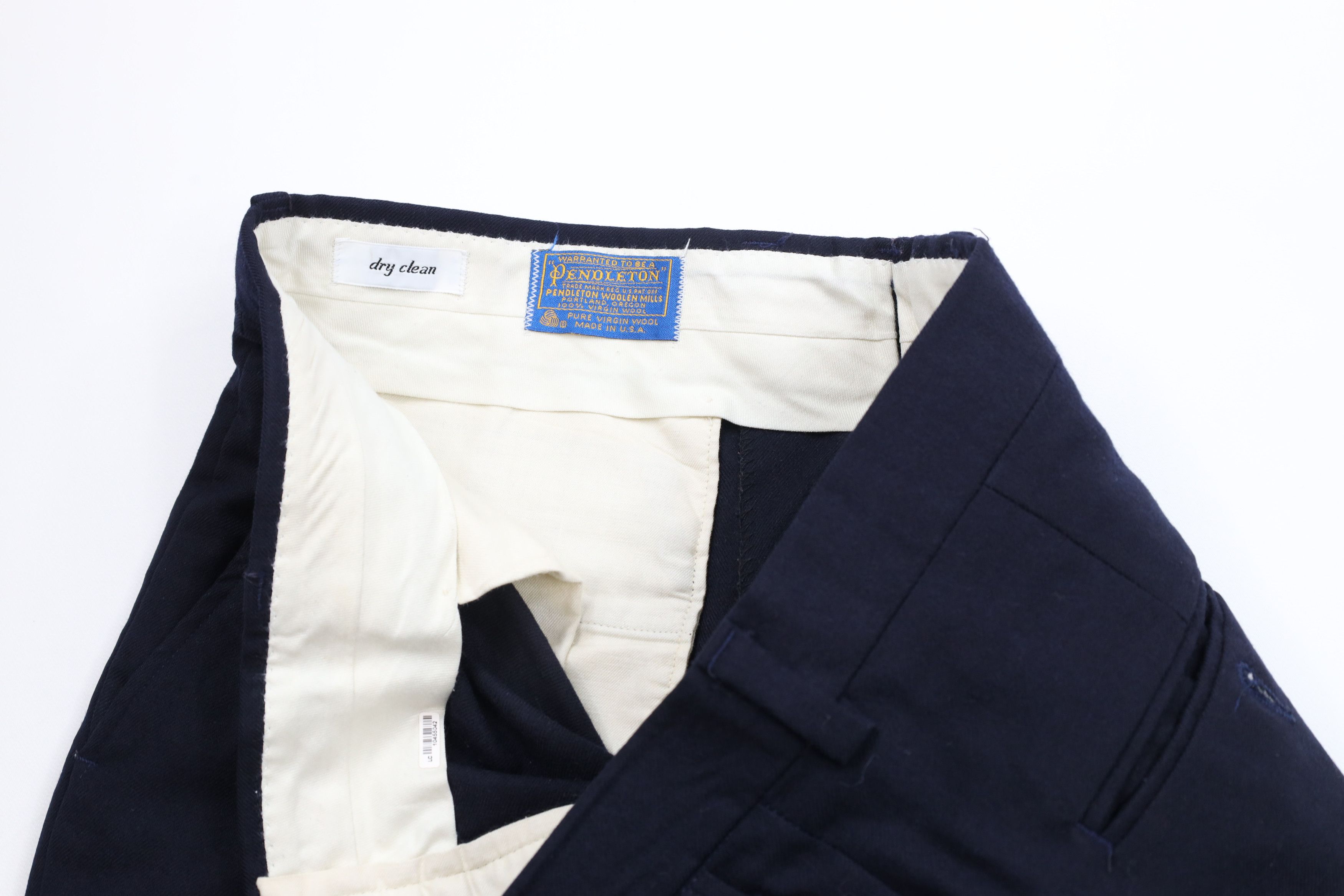 Pendleton × Vintage Vintage 70s Pendleton Wool Wide Leg Pants Trousers Blue USA Size US 34 / EU 50 - 7 Thumbnail