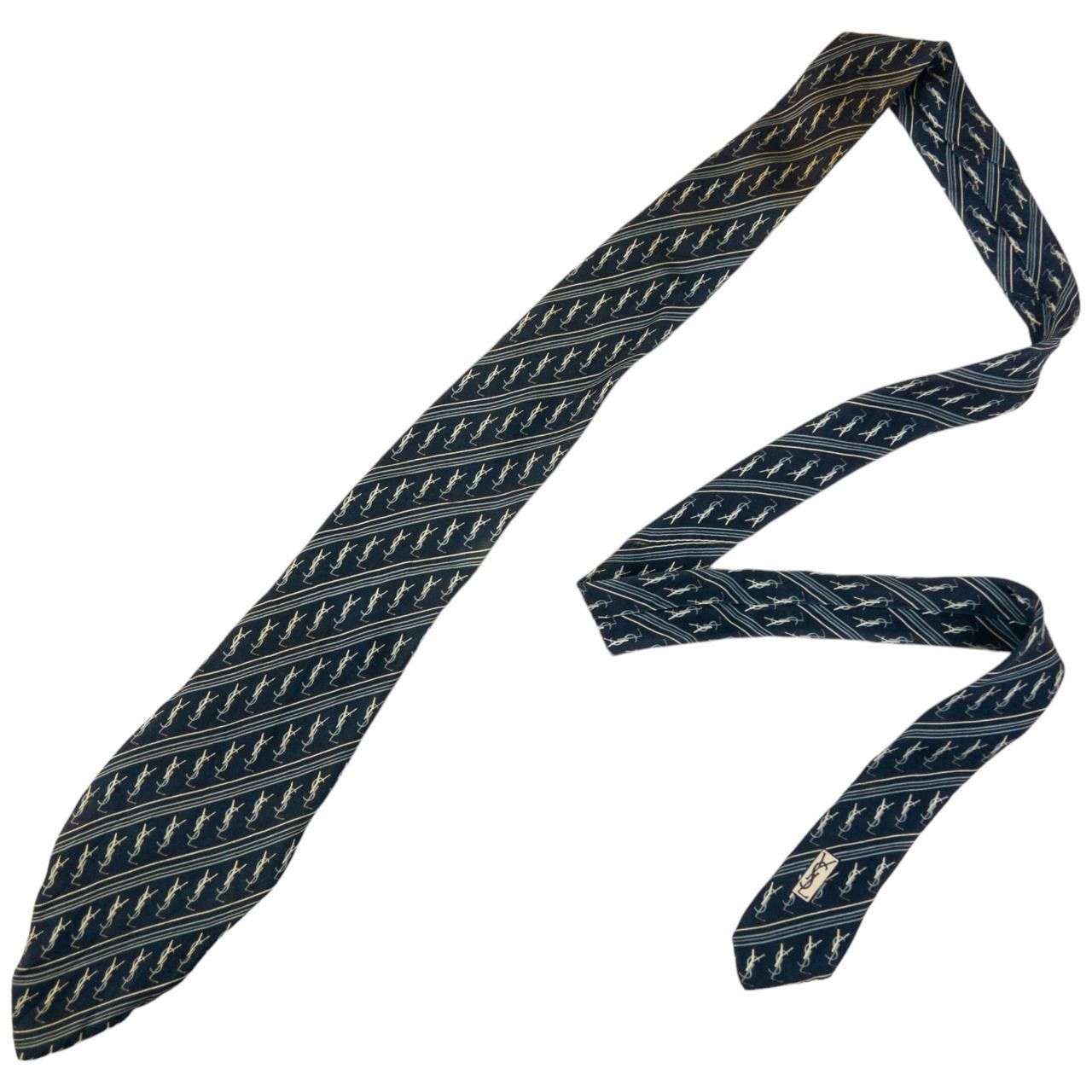 Yves Saint Laurent Vintage YSL Yves Saint Laurent Monogram Tie Size ONE SIZE - 5 Thumbnail