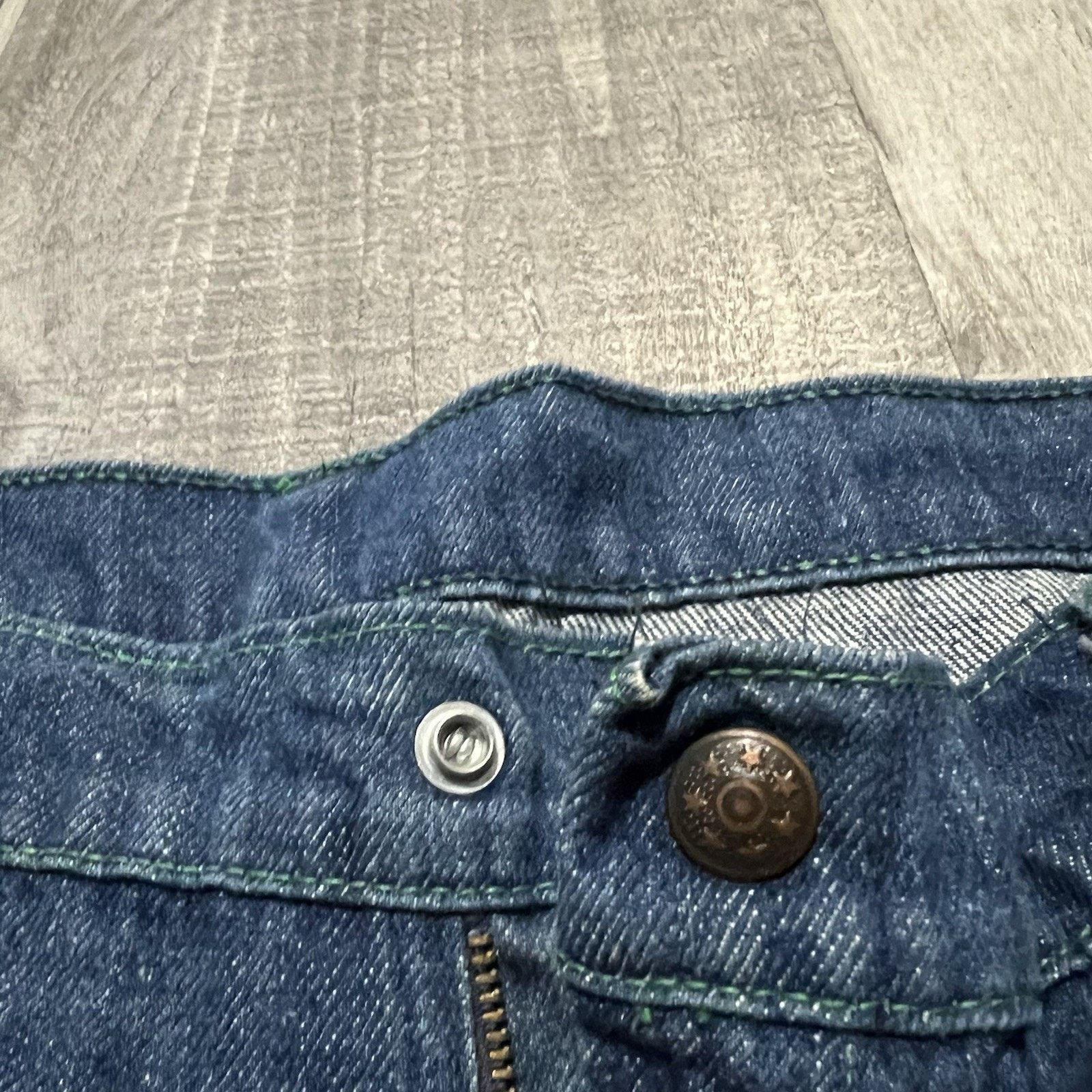 Vintage VTG 60s/70s Cactus Flower Womens High Waist Jeans Dark Wash Size 32" / US 10 / IT 46 - 7 Thumbnail