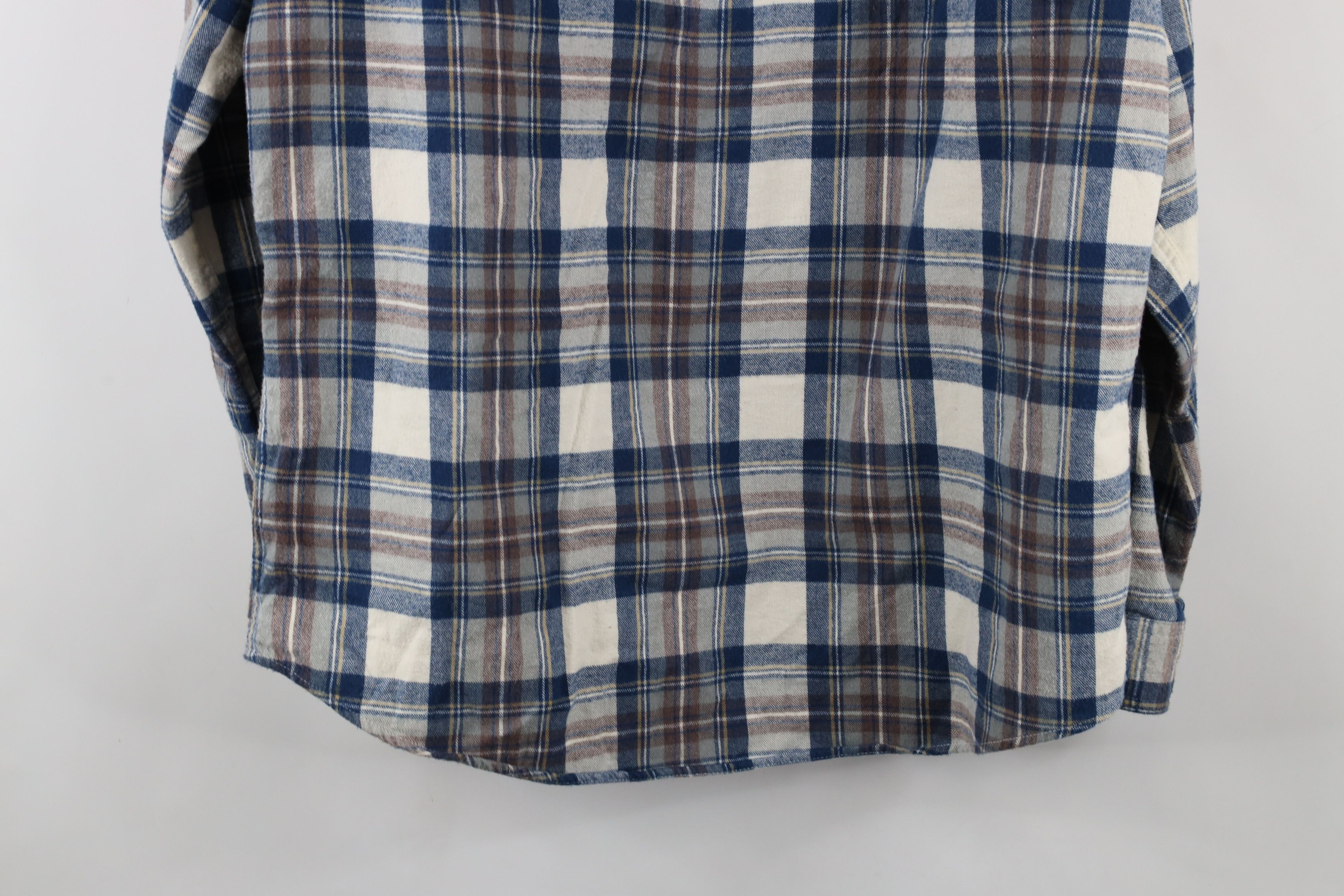 L.L. Bean × Vintage Vintage LL Bean Fitted Distressed Flannel Button Down Shirt Size US L / EU 52-54 / 3 - 10 Thumbnail