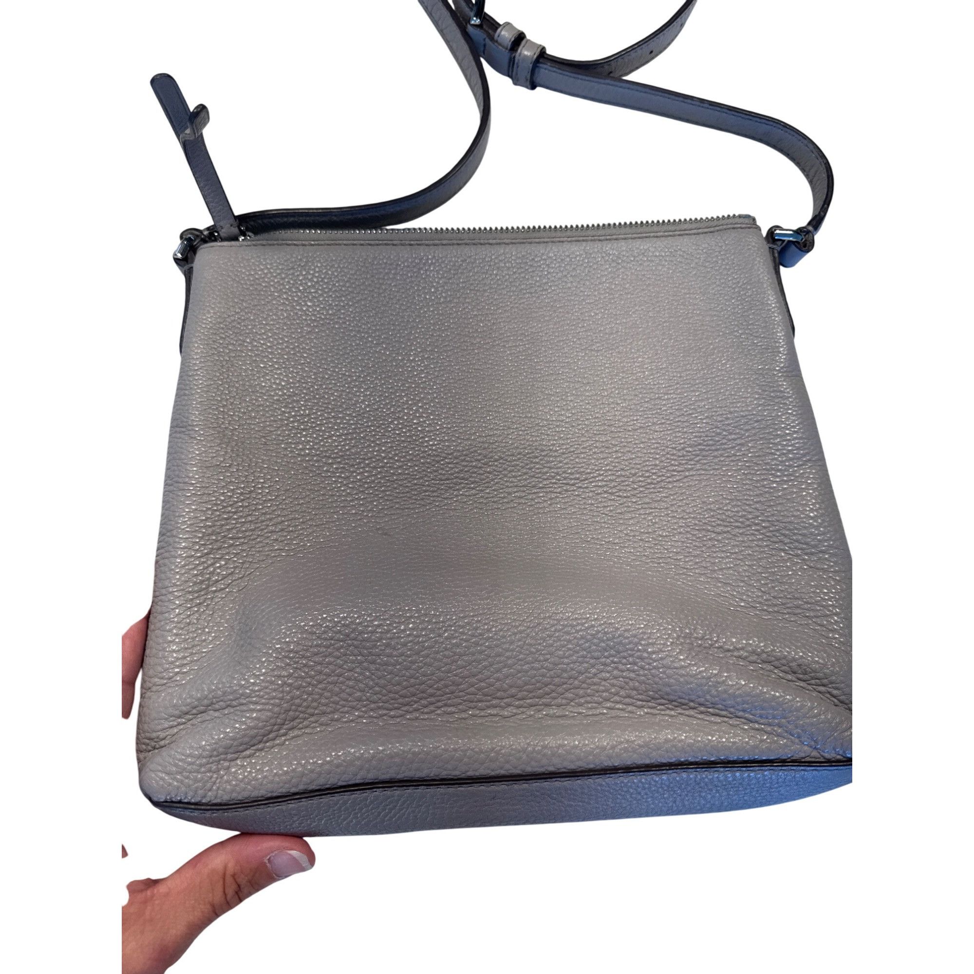 Kate Spade Kate Spade Pebbled Leather Shoulder Bag Gray with Adjustable Size ONE SIZE - 8 Thumbnail