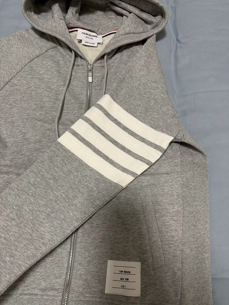 Thom Browne Thom Browne Classic four-striped gray hooded jacket 2503-Ne Size US S / EU 44-46 / 1 - 4 Thumbnail