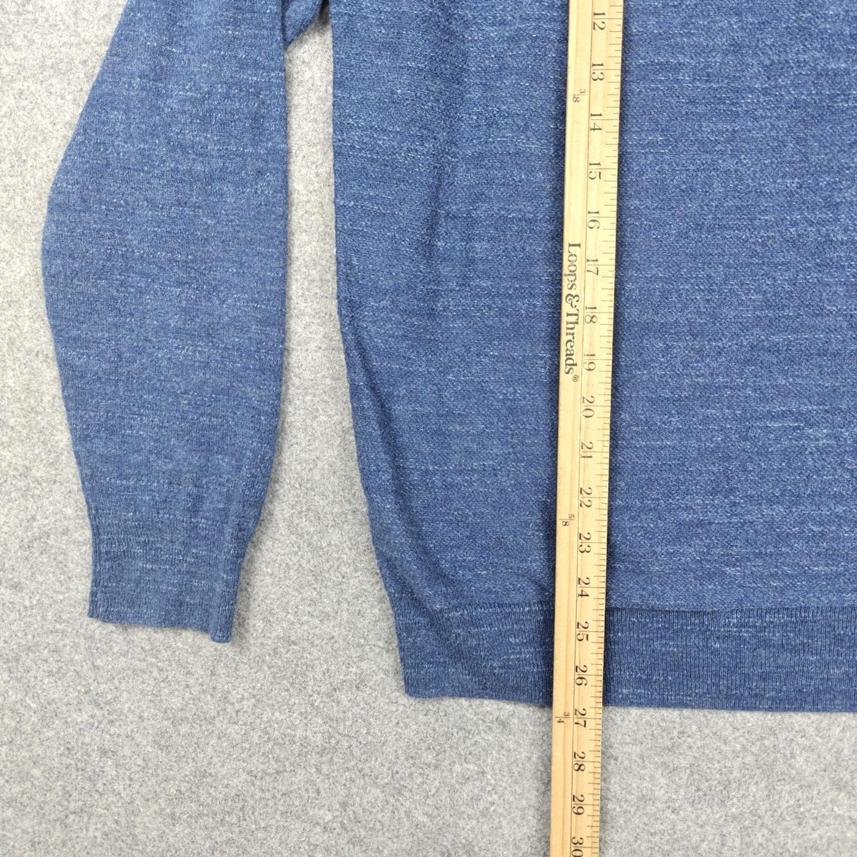 J.Crew VINTAGE J.CREW Sweater Mens L Blue 100% Cotton 1/4 Zip Mock Neck Knit Pullover Size US L / EU 52-54 / 3 - 7 Thumbnail