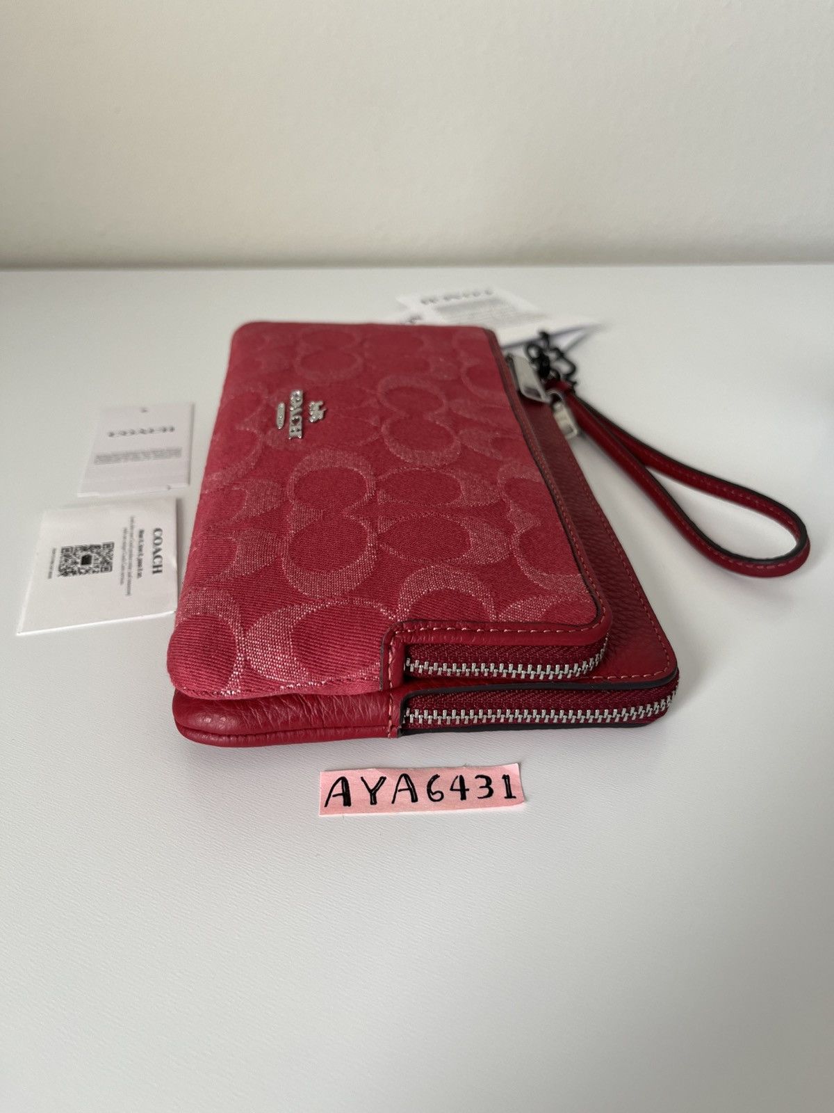 Coach Coach double zip wristlet in signature denim Size ONE SIZE - 4 Thumbnail