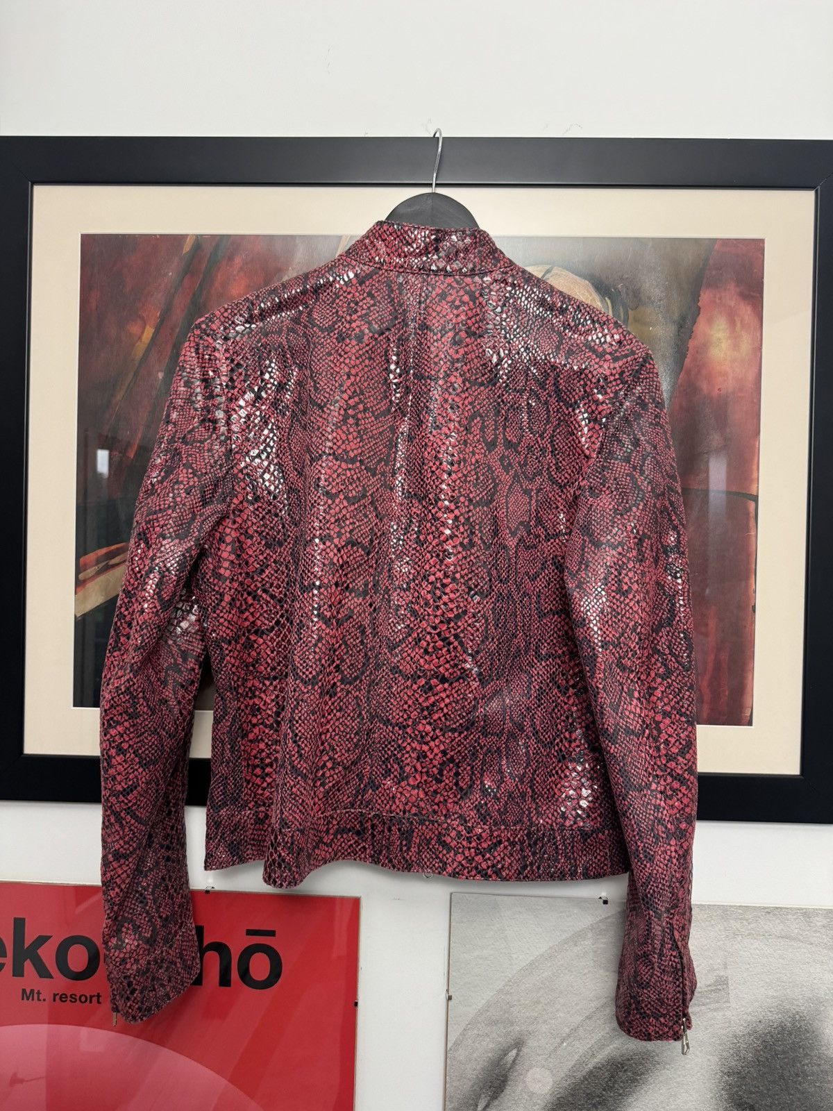 Leather Vintage Y2k Snake Print Leather Jacket Avant Garde Cropped Size US XS / EU 42 / 0 - 2 Thumbnail