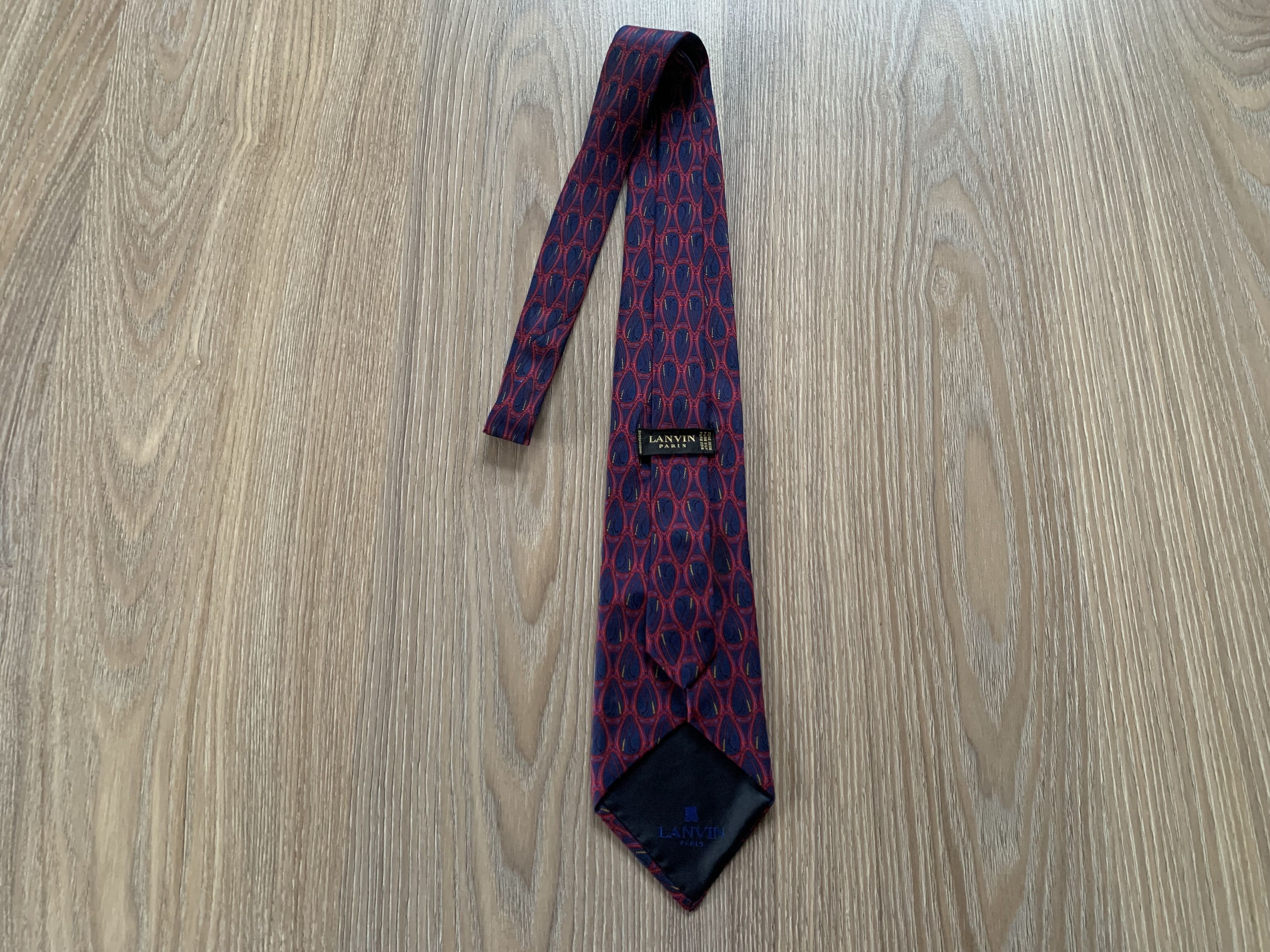 Lanvin Lanvin Vintage Patterned Silk Tie Size ONE SIZE - 4 Thumbnail
