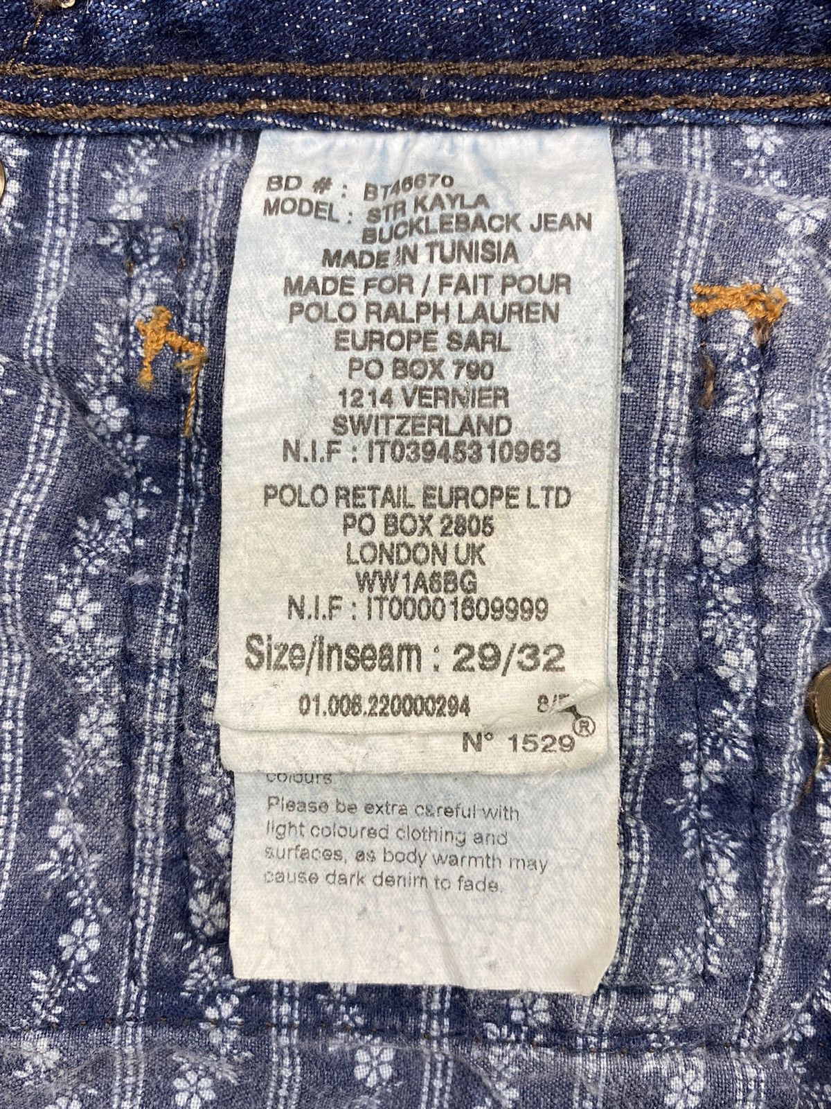 Polo Ralph Lauren Y2K Vintage Polo Jeans Low Rise Buckleback Bootcut Denim 29 Size 29" - 11 Thumbnail