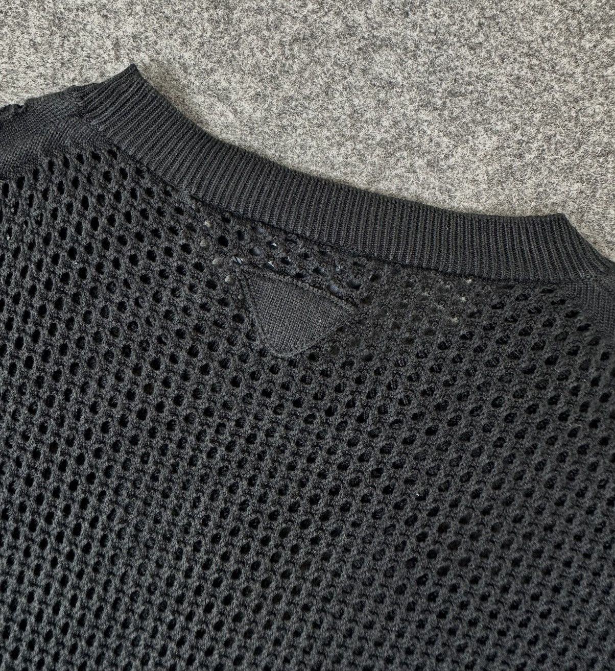Prada Prada - Knitted See Through- Short Sleeve Shirt - Logo Size US XXS / EU 40 - 8 Thumbnail