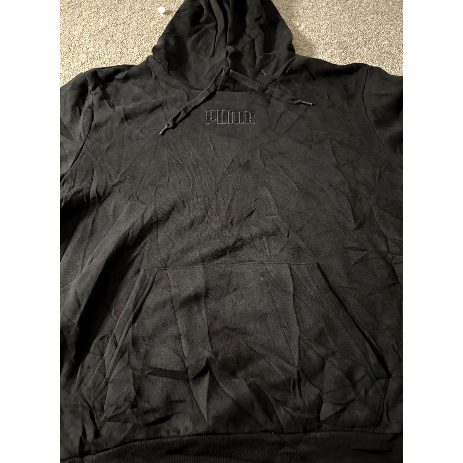 Puma PUMA Shirt Mens 2XL Black Hoodie Logo Fleece Pullover Sweatshirt Kangaroo Athletic Size US XXL / EU 58 / 5 - 5 Thumbnail
