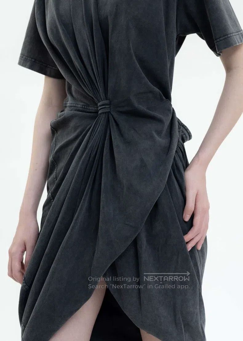 Y/Project Y/Project 36 Dark gray irregular lace-up dress Size S / US 4 / IT 40 - 2 Thumbnail