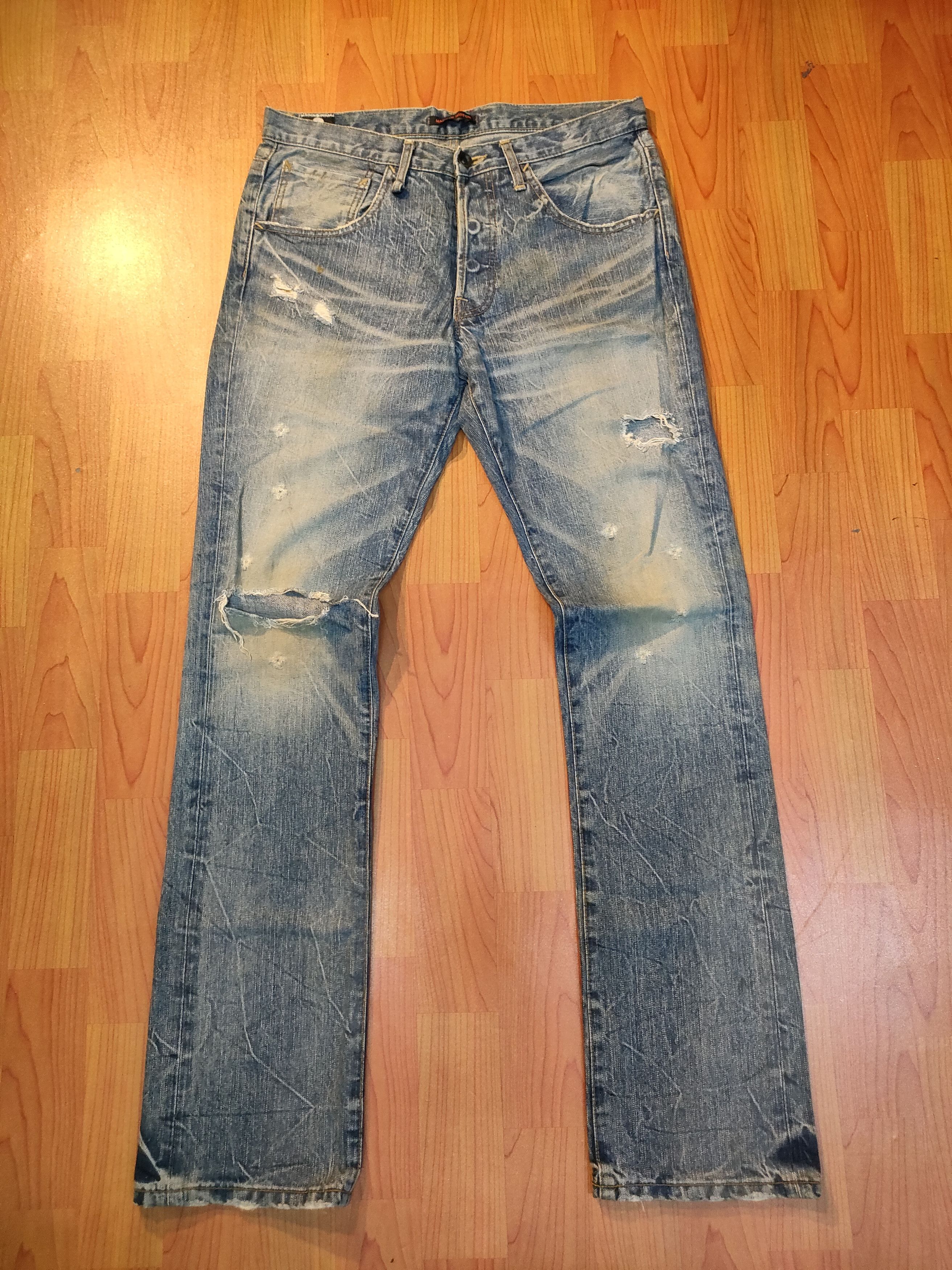 Blue Blue Japan × If Six Was Nine Distressed Blueway Japanese Brand Jeans Size US 32 / EU 48 - 1 Thumbnail
