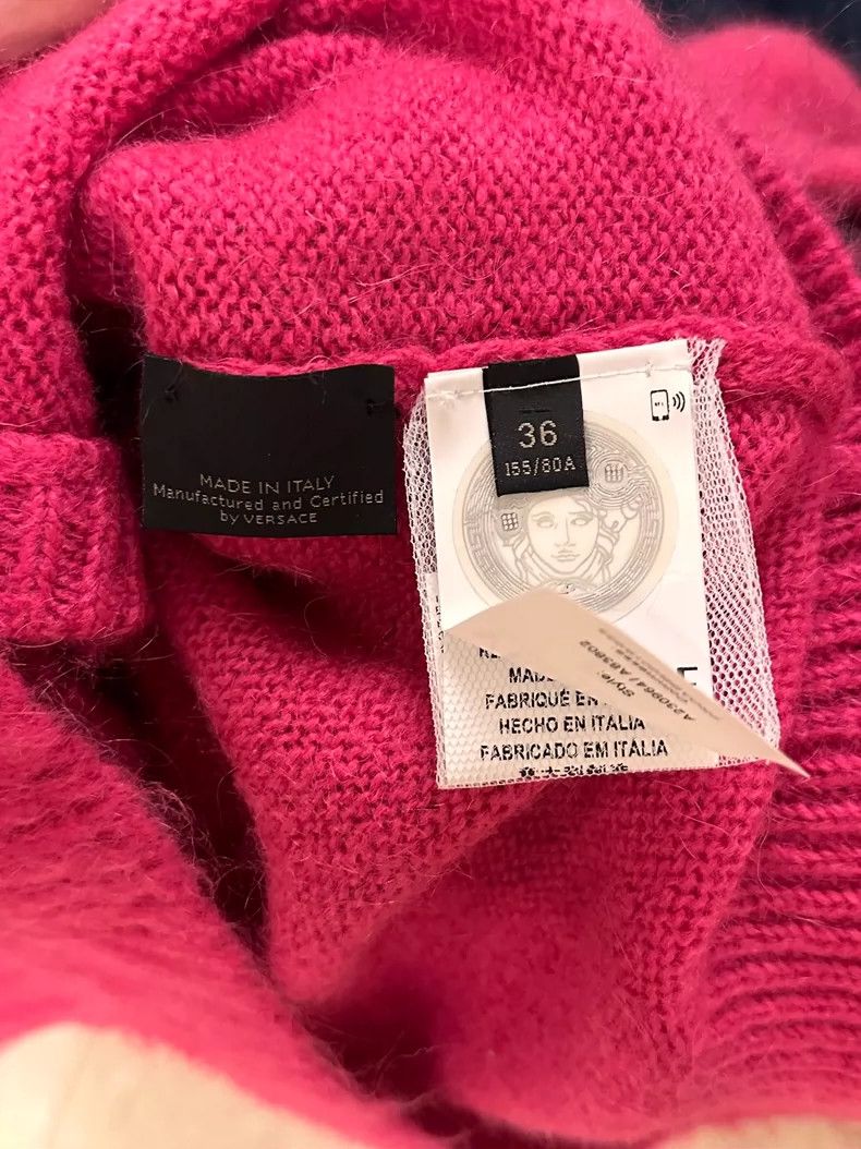Versace Versace Classic peach pink mohair cardigan Size S / US 4 / IT 40 - 5 Thumbnail