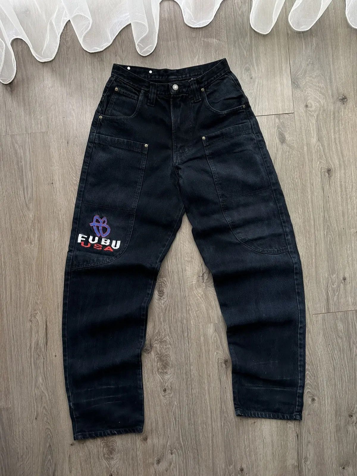 Fubu × Vintage Vintage Fubu Denim Blue Baggy Jeans Pants Big Logo USA Size US 32 / EU 48 - 6 Thumbnail
