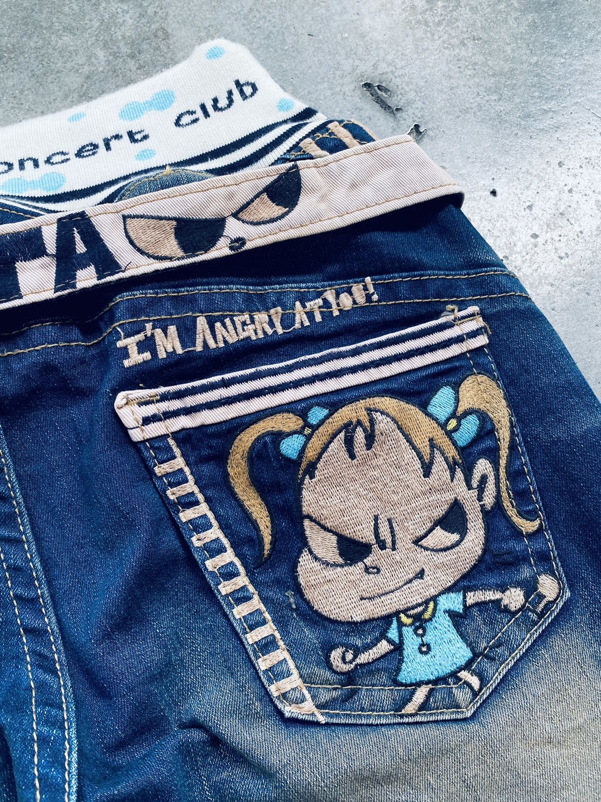 Japanese Brand Vintage Yoshitomo Nara Lolita Pop Art Flared Jeans Pants Size US 30 / EU 46 - 8 Thumbnail