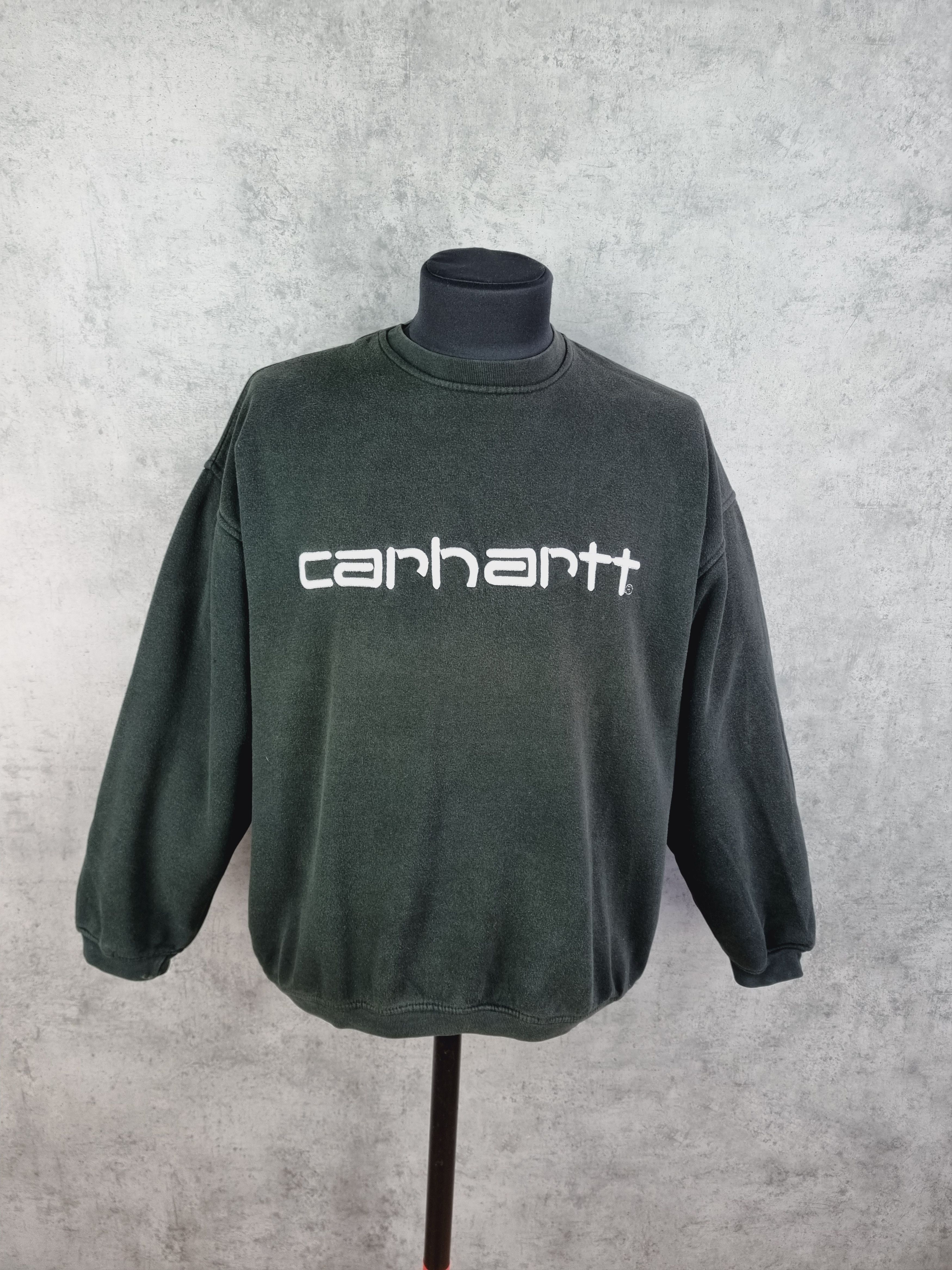Vintage Faded Destroyed Sweatshirt with Embroidered Logo Size US XXL / EU 58 / 5 - 5 Thumbnail