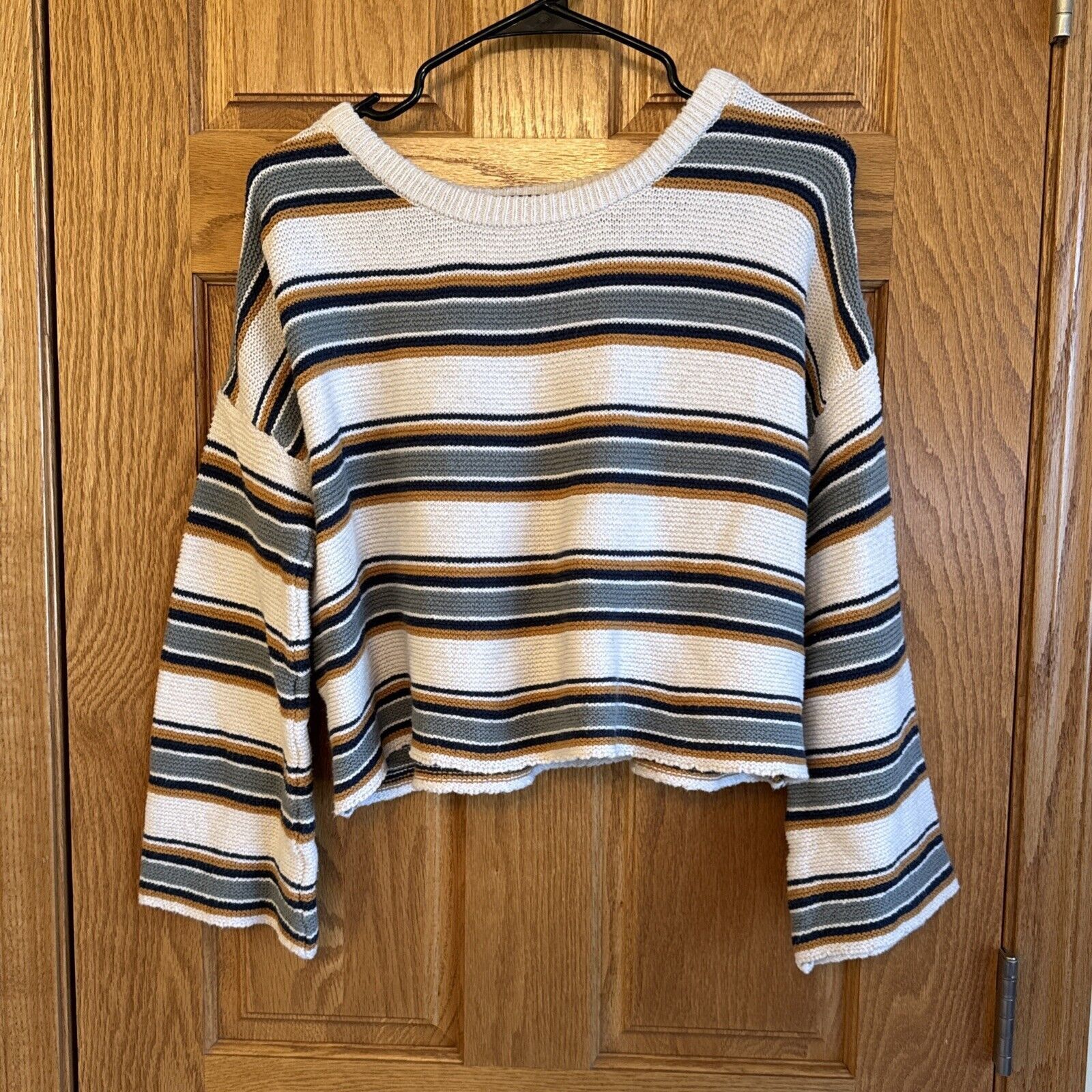 Other OTHERS FOLLOW Knit Striped Pullover Cropped Sweater Womens Size M / US 6-8 / IT 42-44 - 1 Thumbnail