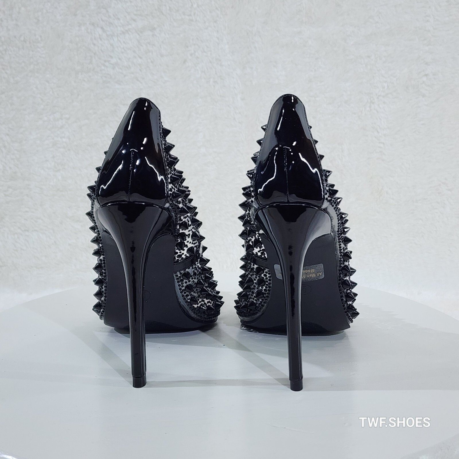 Other Spicy Stiletto PVC Clear Pumps Black Studs & Rhinestone Pump Size US 9 / IT 39 - 8 Thumbnail