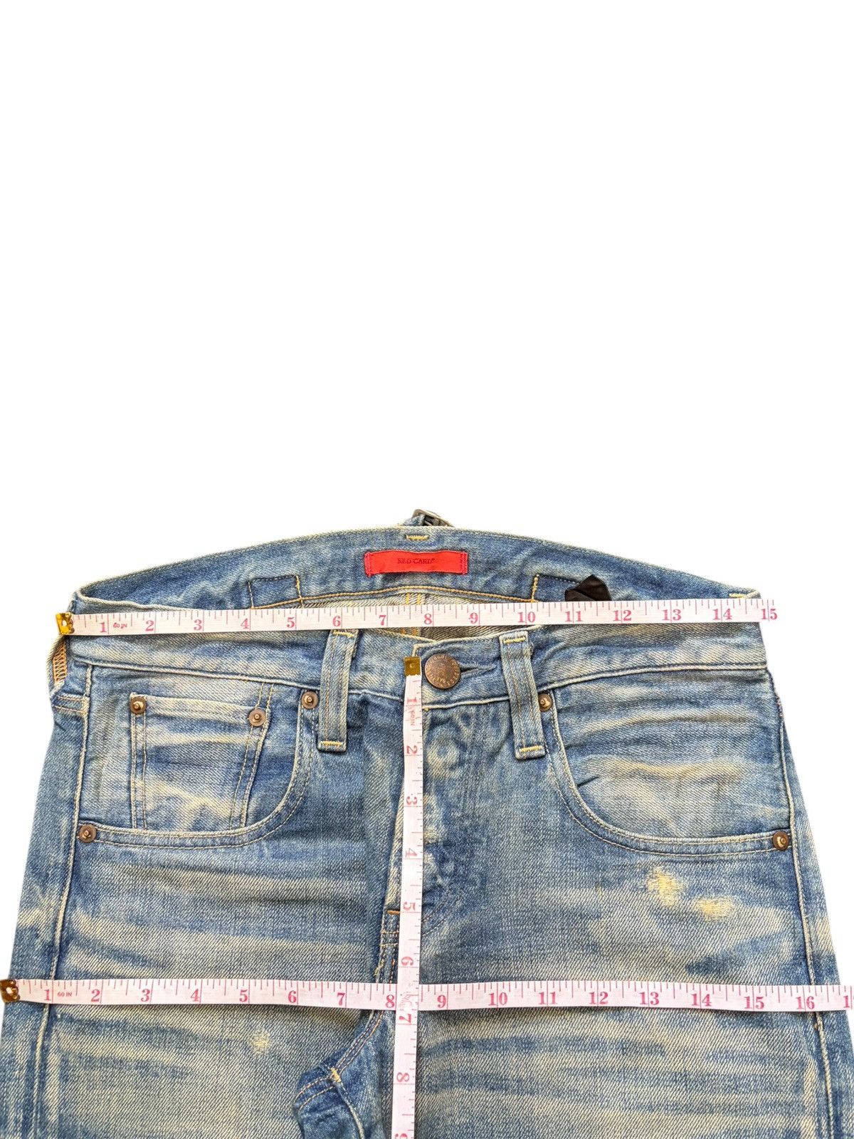 Edwin Vintage / Y2K Red Card Buckle Back Mud Wash Distress Jeans Size US 29 - 6 Thumbnail