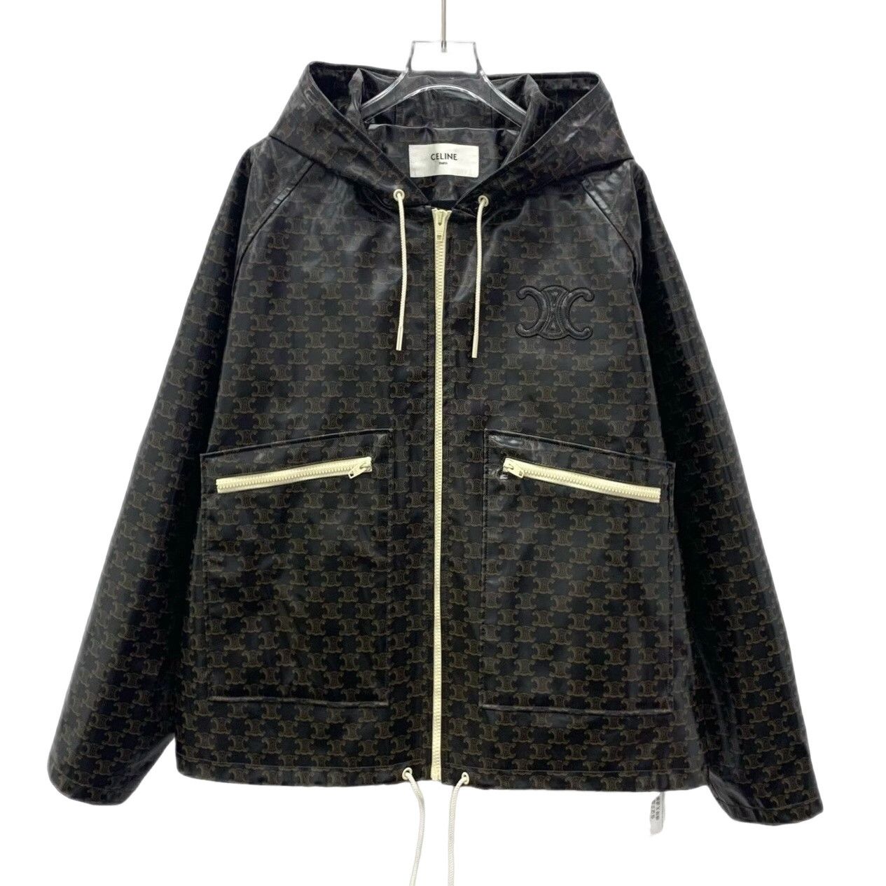 Celine Celine Triomphe Monogram Hooded Jacket 38 Size S / US 4 / IT 40 - 1 Thumbnail