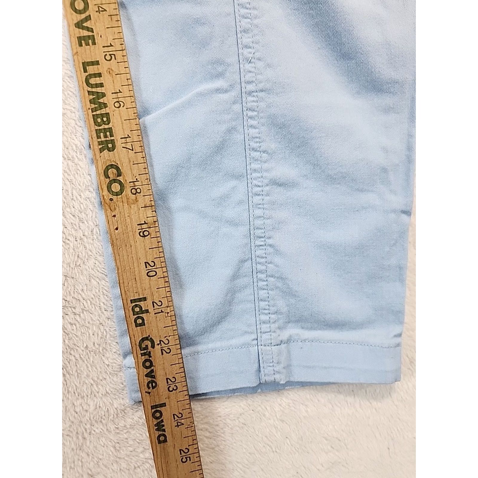 Lee Lee Chino Pants Womens 16 Regular Light Blue High Rise Straight Leg Size 38" / US 16 / IT 52 - 7 Thumbnail