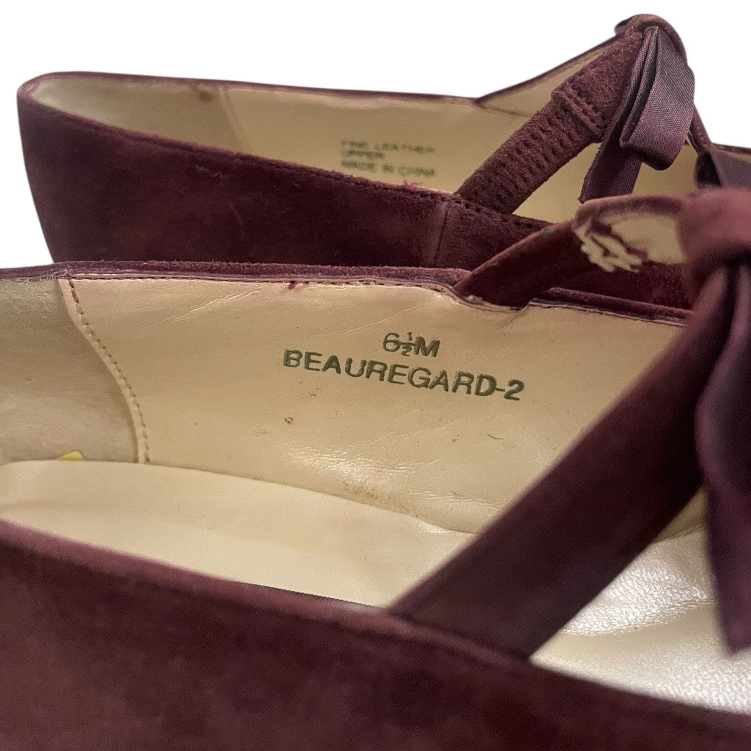 Vintage KIKIT Vintage Beauregard 2 Chianti Suede Leather Bow Heels Size US 6 / IT 36 - 7 Thumbnail