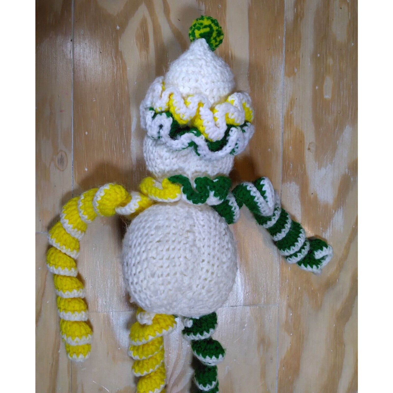 Handmade Snowman Amigurumi Style Crochet - Heavy Yarn Stuffed 29" Size ONE SIZE - 3 Thumbnail