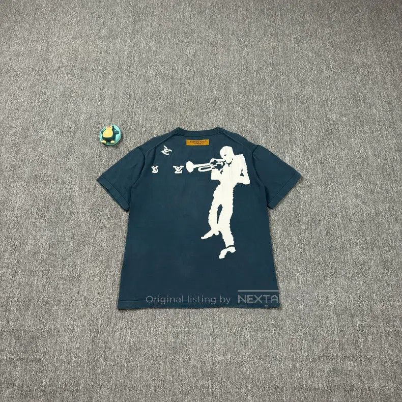 Louis Vuitton Louis Vuitton Blue piper knit short sleeve Size US S / EU 44-46 / 1 - 8 Thumbnail
