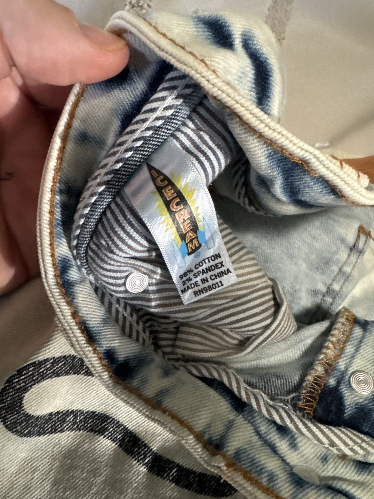 Icecream OG Icecream Running Dog Acid Washed Bleached Jeans Size US 32 / EU 48 - 7 Thumbnail