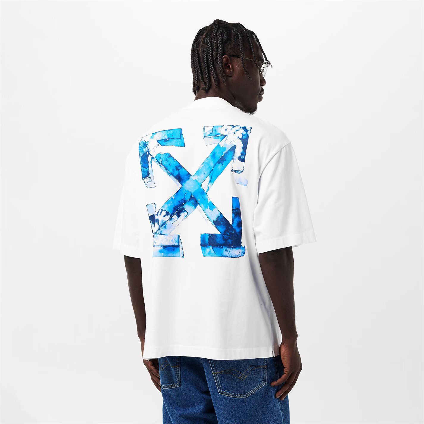 Off-White o1g2r1mq0226 Cloudy Arrow Regular Fit T-Shirt In White Size US L / EU 52-54 / 3 - 4 Thumbnail