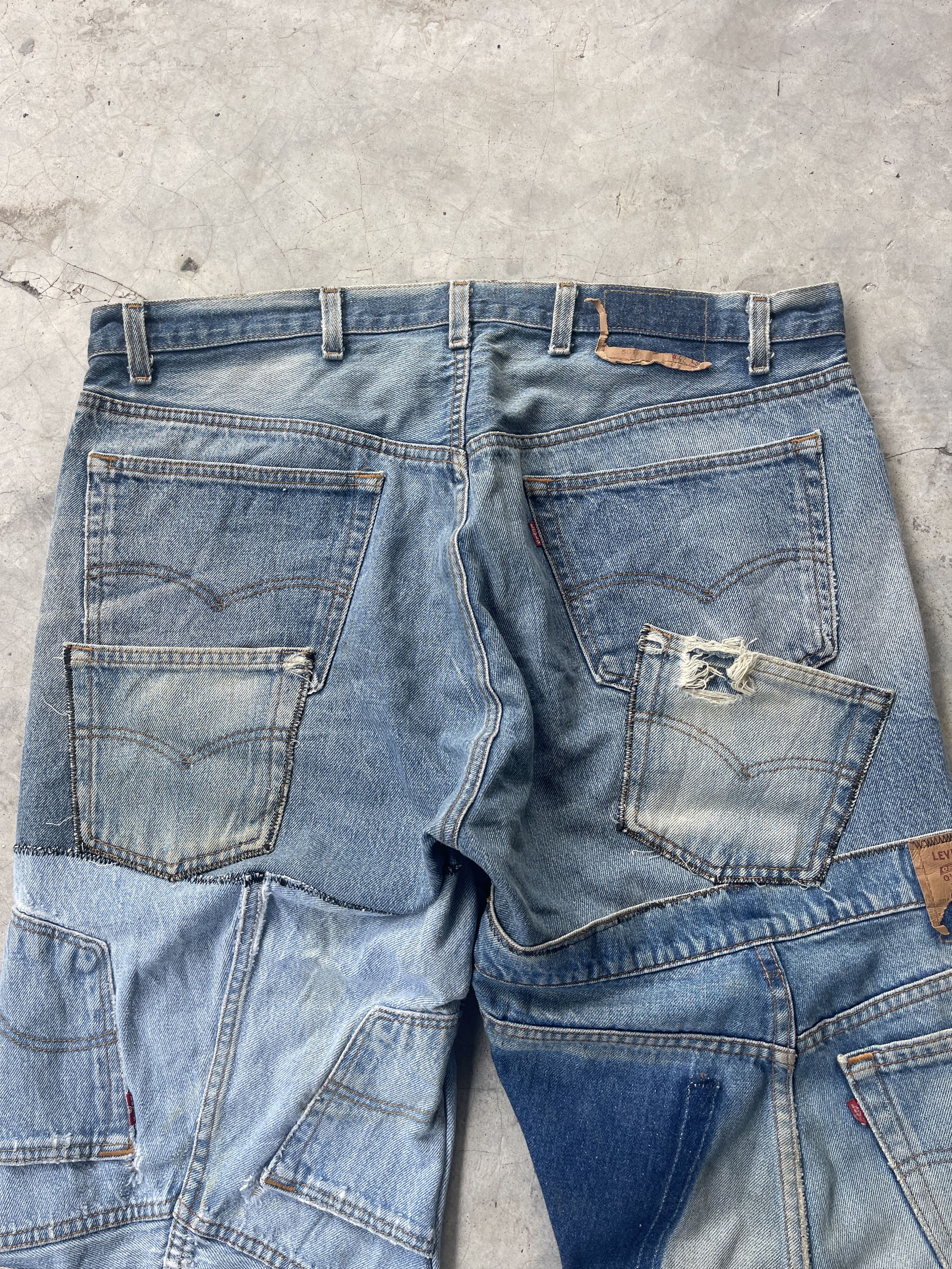 Levi's Vintage Clothing Vintage Levis 501 Reconstruct Patchwork Distressed Sz 42 Size US 42 / EU 58 - 17 Thumbnail
