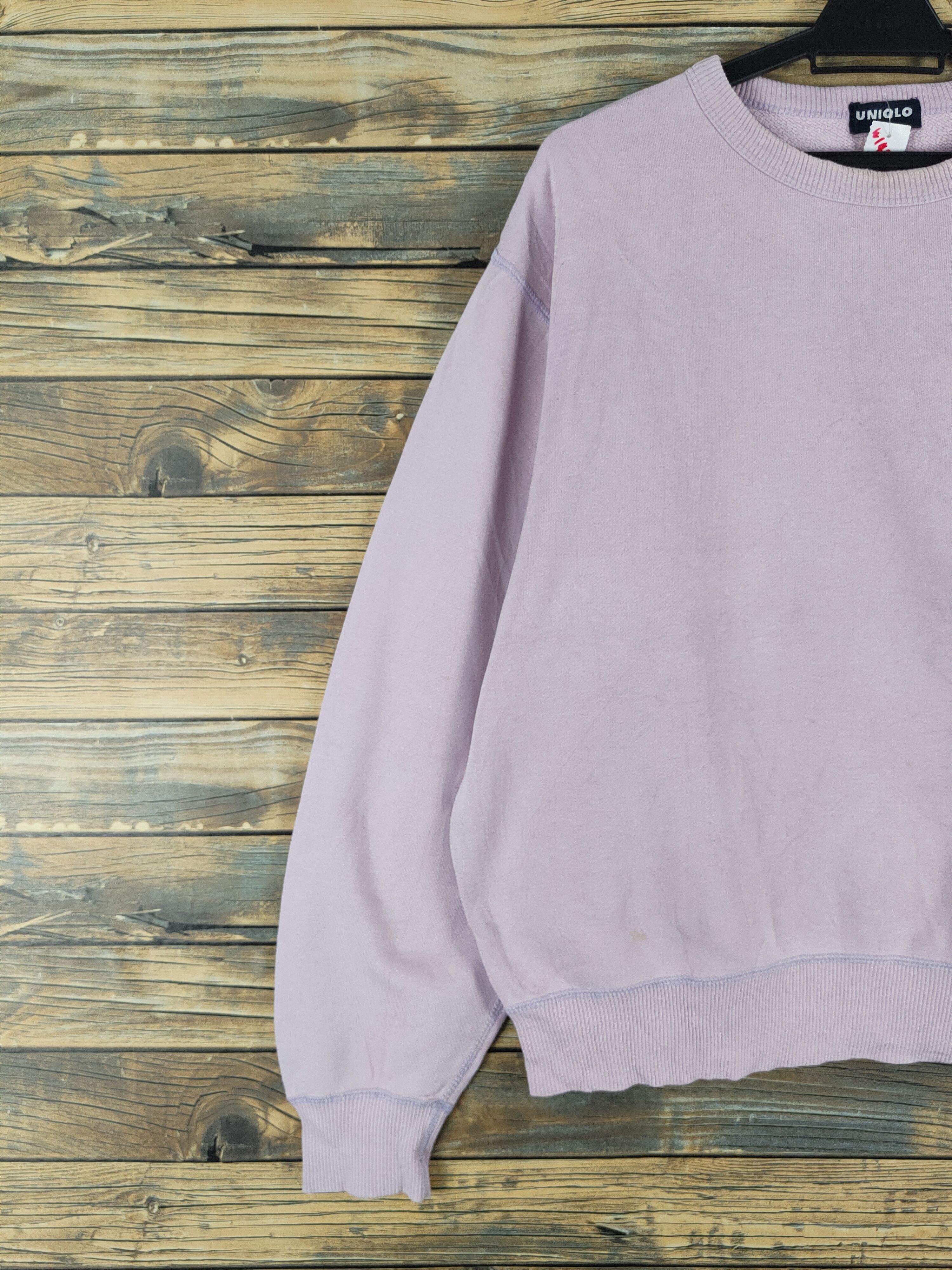 Japanese Brand Uniqlo vintage Light Purple Sweatshirts #W1456 Size US M / EU 48-50 / 2 - 3 Thumbnail