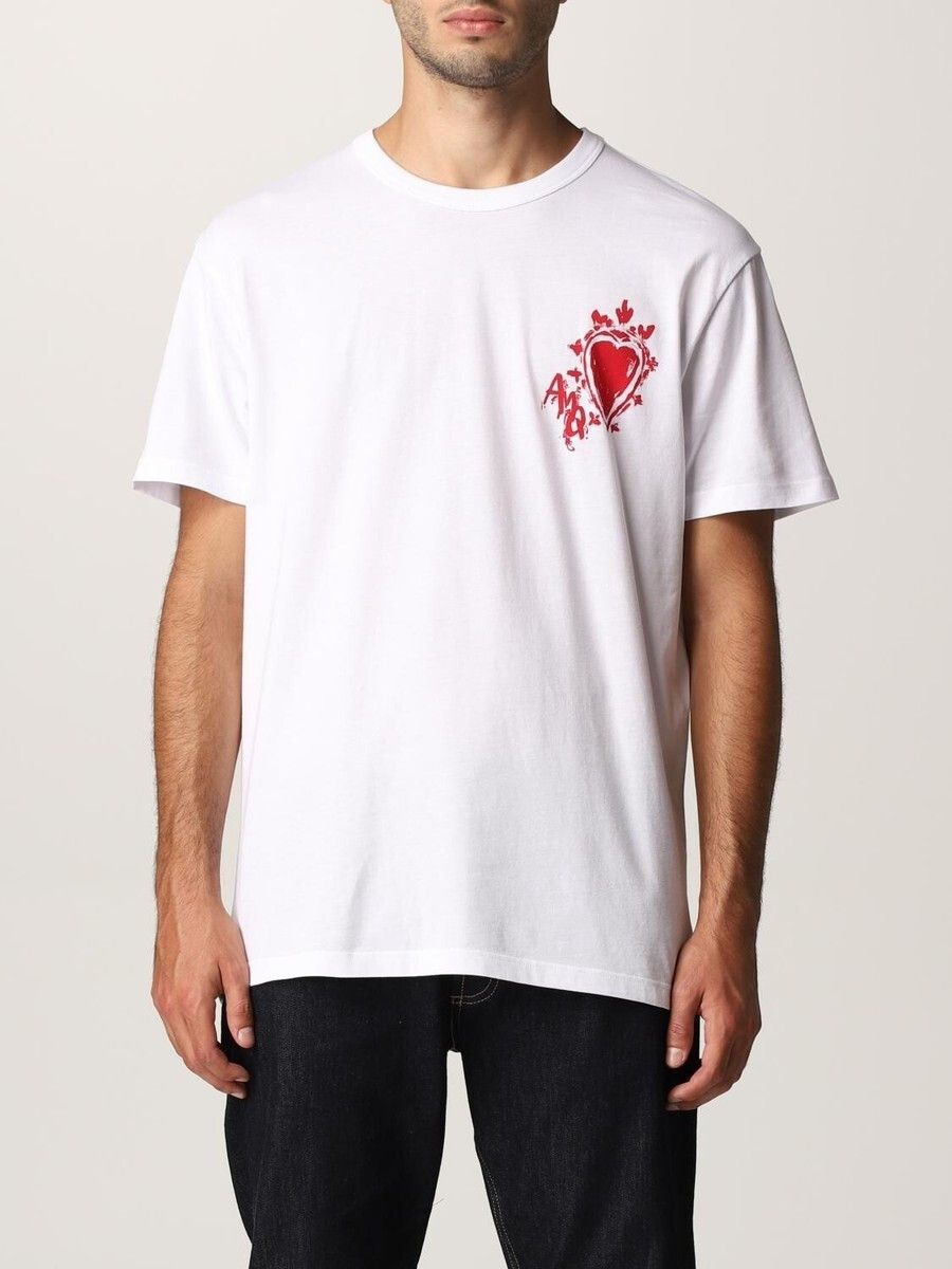 Tシャツ・カットソー ALEXANDER MCQUEEN Men T Shirts 815069 QTAC7 0909 WHITE Alexander McQueen ALEXANDER MCQUEEN Men T-Shirts 815069