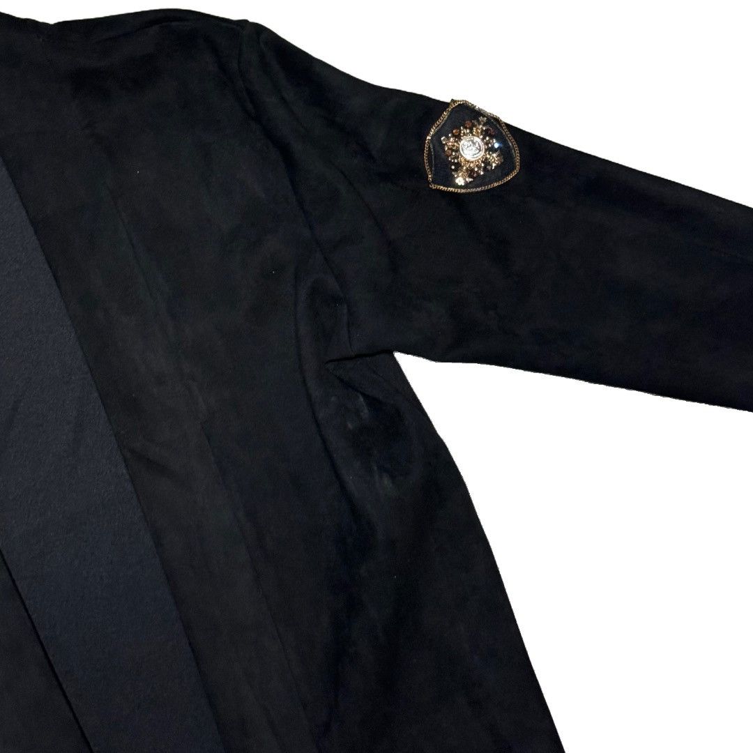 Other The Royals Women's Size L Suede Black Cardigan Size L / US 10 / IT 46 - 2 Thumbnail