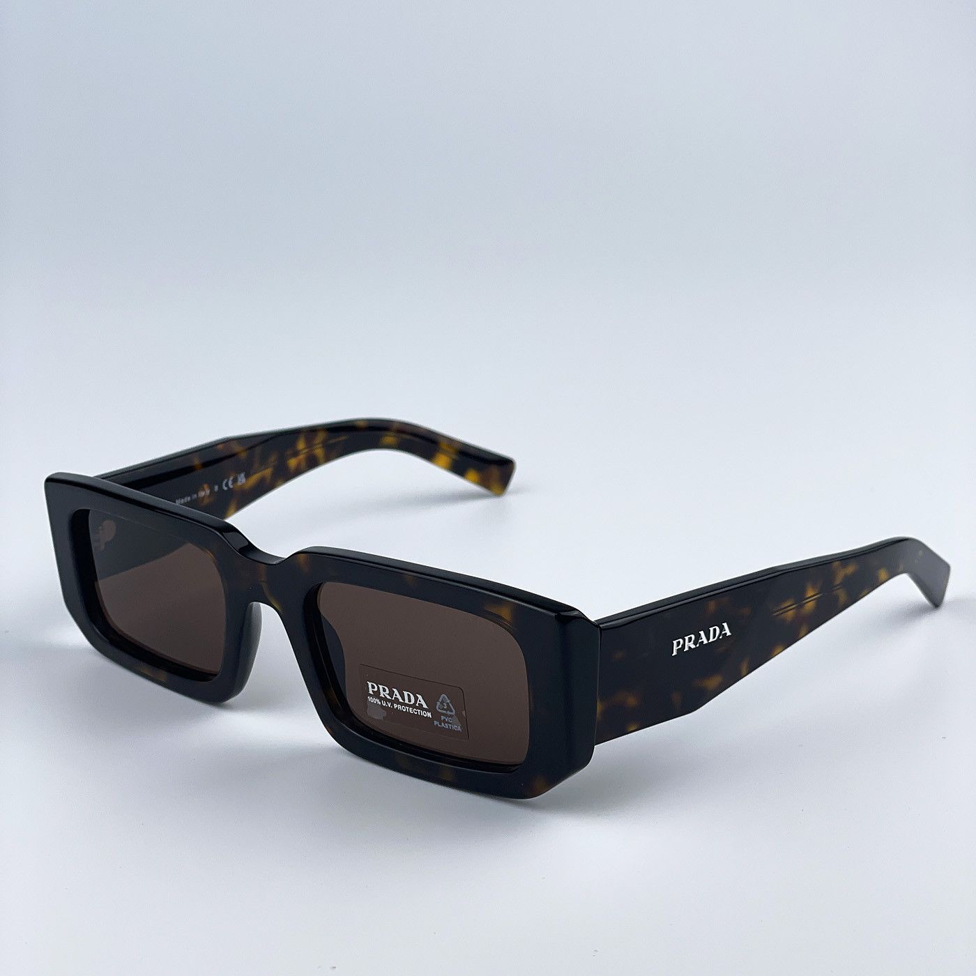 Prada NEW Prada PR06YS 2AU8C1 Rectangle Unisex Sunglasses Size ONE SIZE - 5 Thumbnail