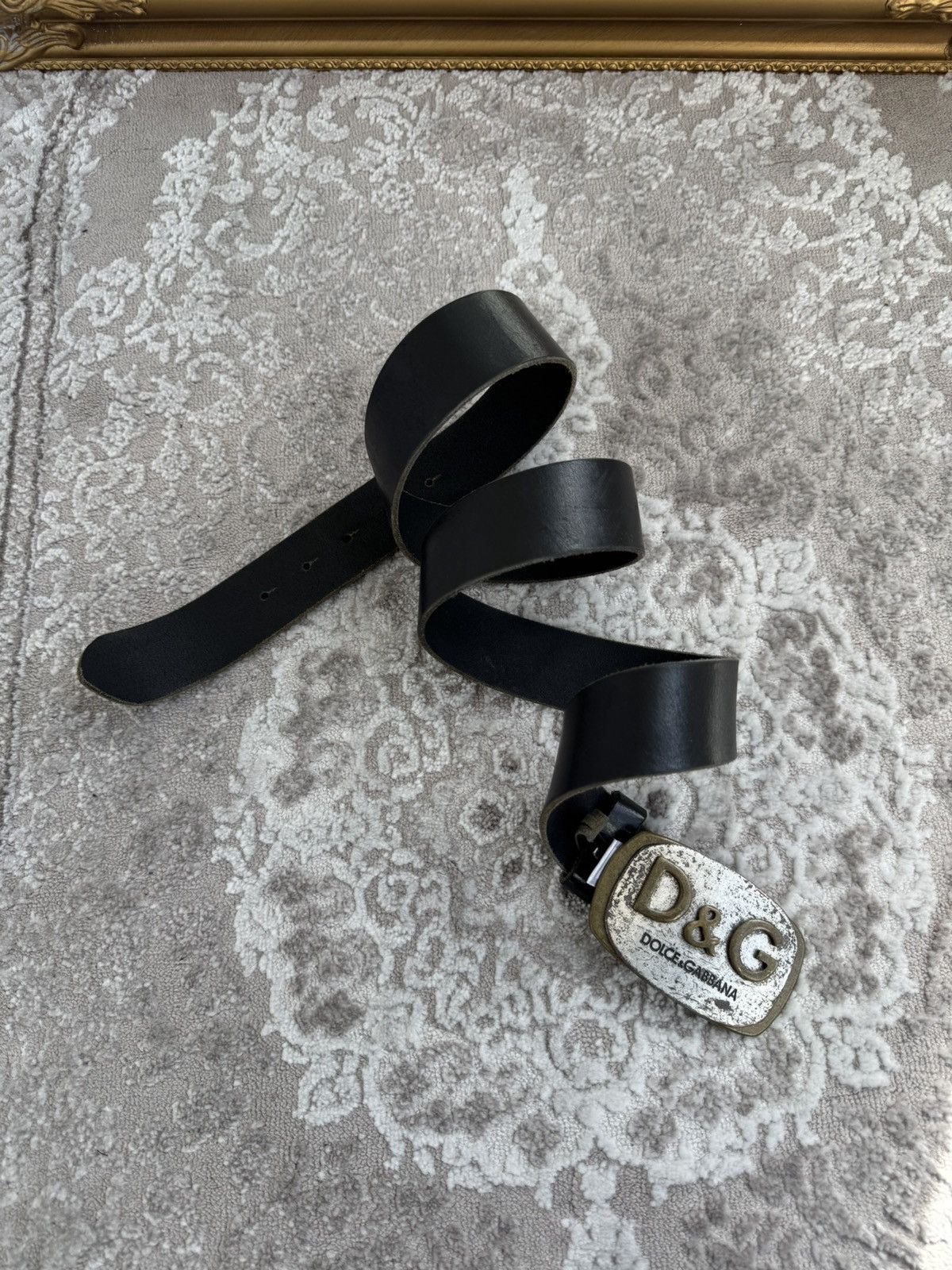 Dolce & Gabbana DOLCE & GABBANA Leather Belt Logo Buckle Y2k style Size ONE SIZE - 2 Thumbnail
