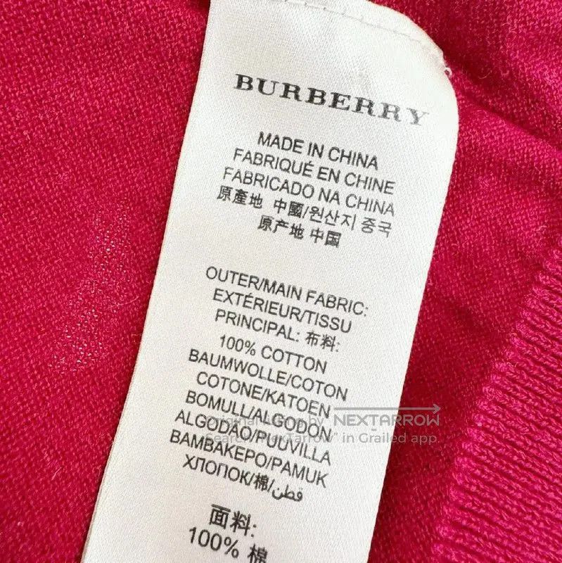 Burberry Burberry Women's Red Long Sleeve Cardigan. Size M / US 6-8 / IT 42-44 - 4 Thumbnail