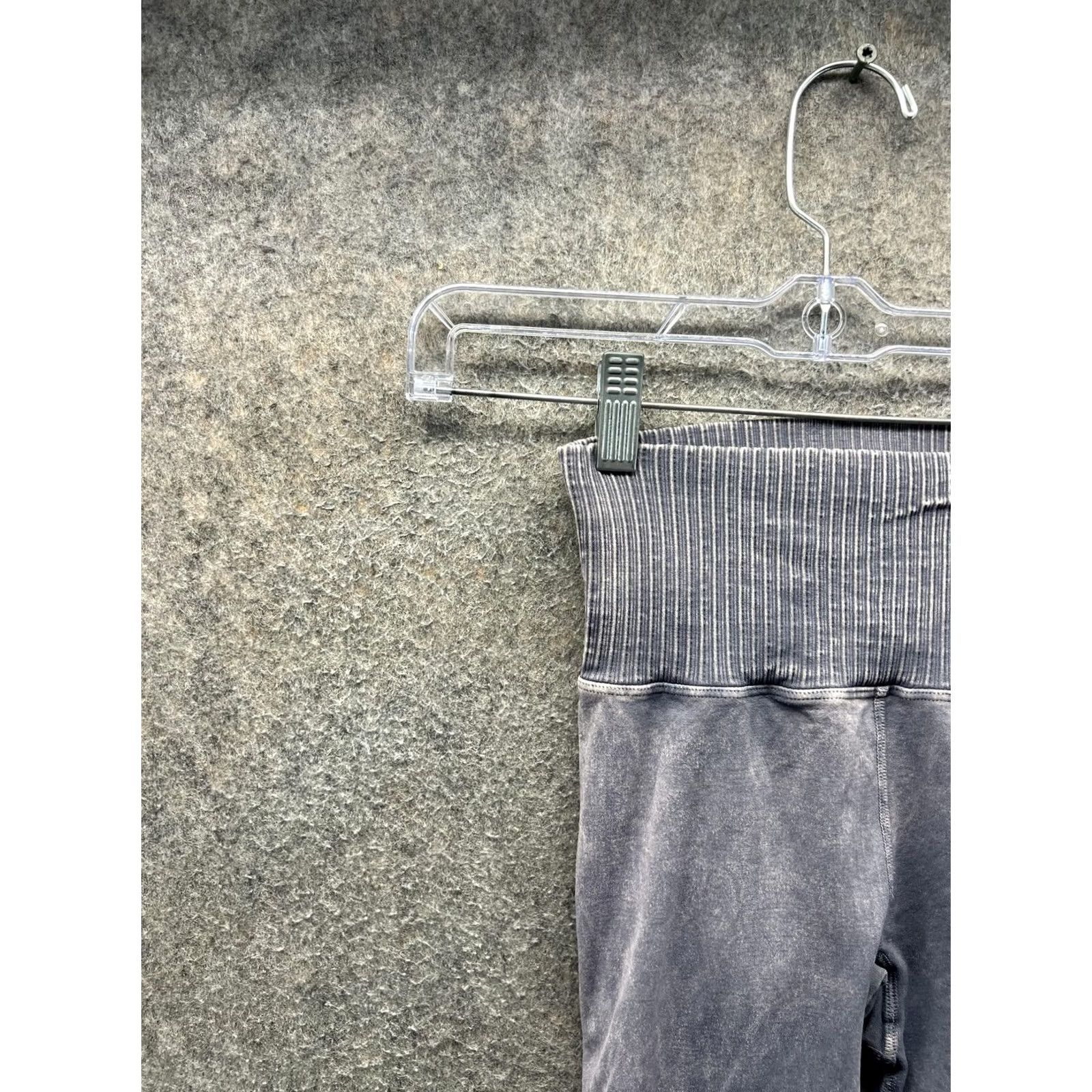 Vintage Leggings Women S Gray Striped Waist Ankle Jersey Elastic High Rise Stretch Size S / US 4 / IT 40 - 6 Thumbnail
