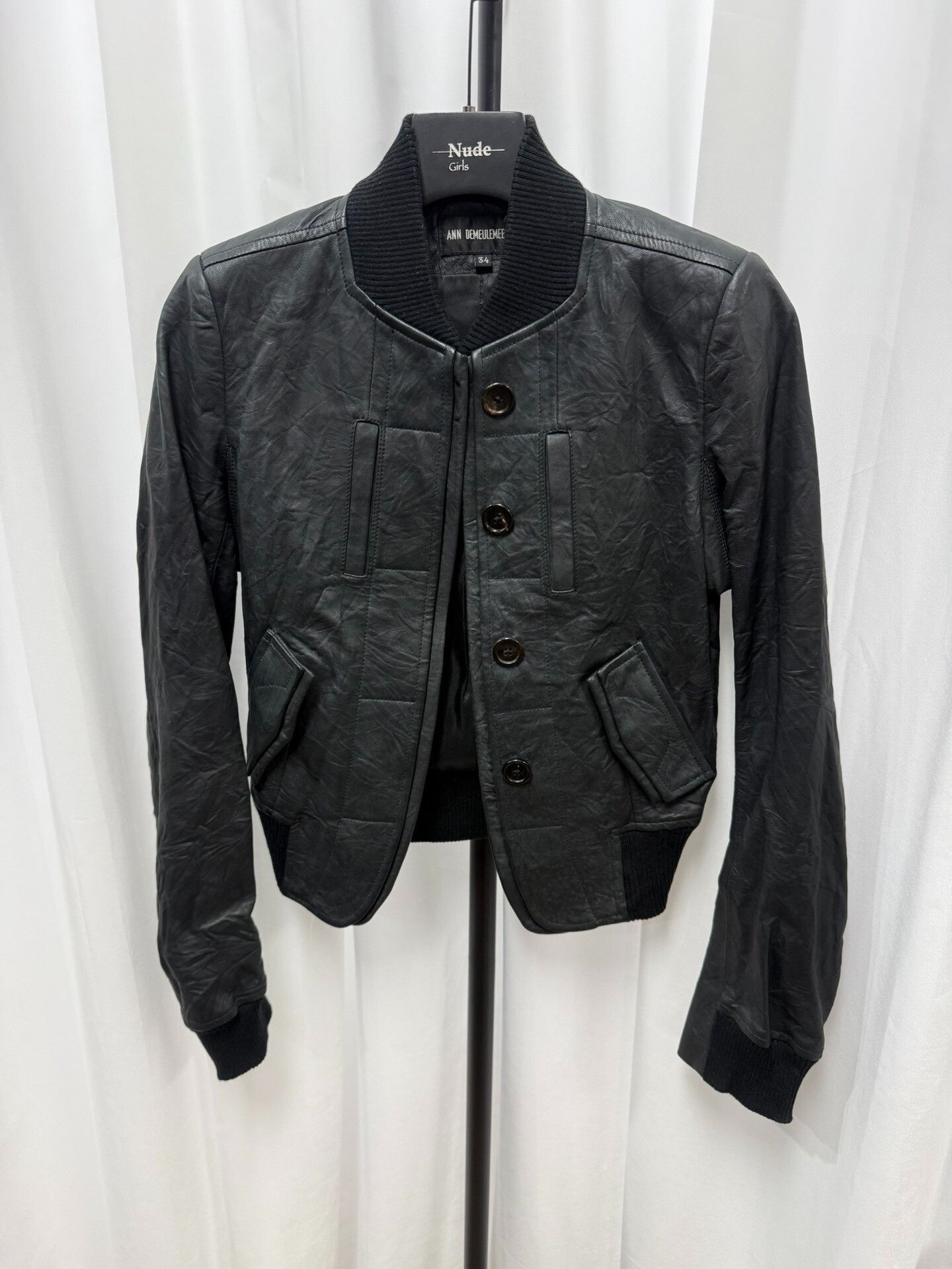 Ann Demeulemeester Ann Demeulemeester Leather Jacket Size XXS / US 00 / IT 34 - 1 Thumbnail