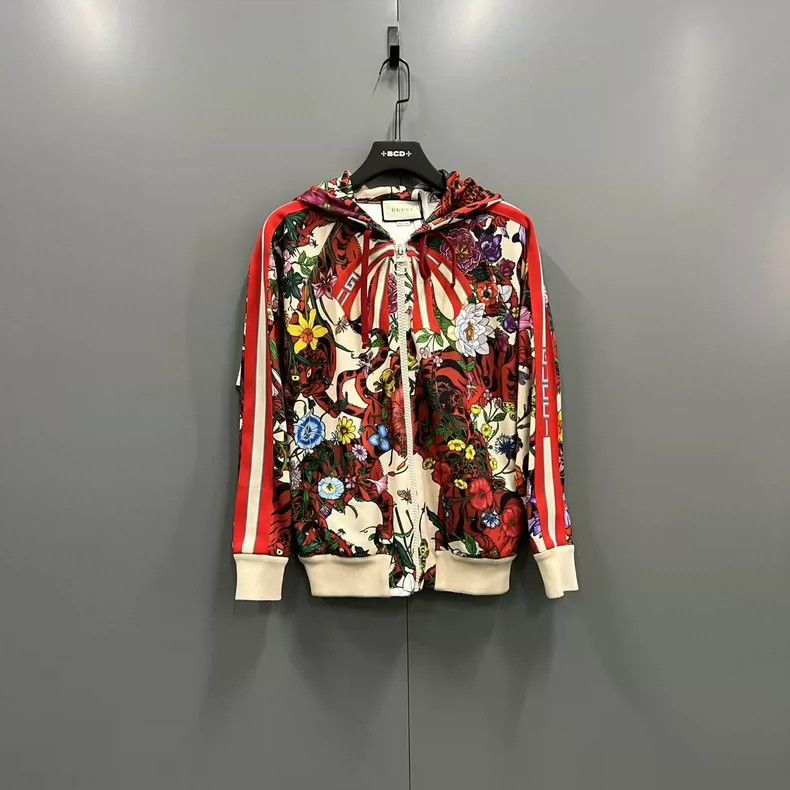 Gucci Gucci Flower-printed hooded jacket 2502-Nextarrow Size US M / EU 48-50 / 2 - 1 Thumbnail