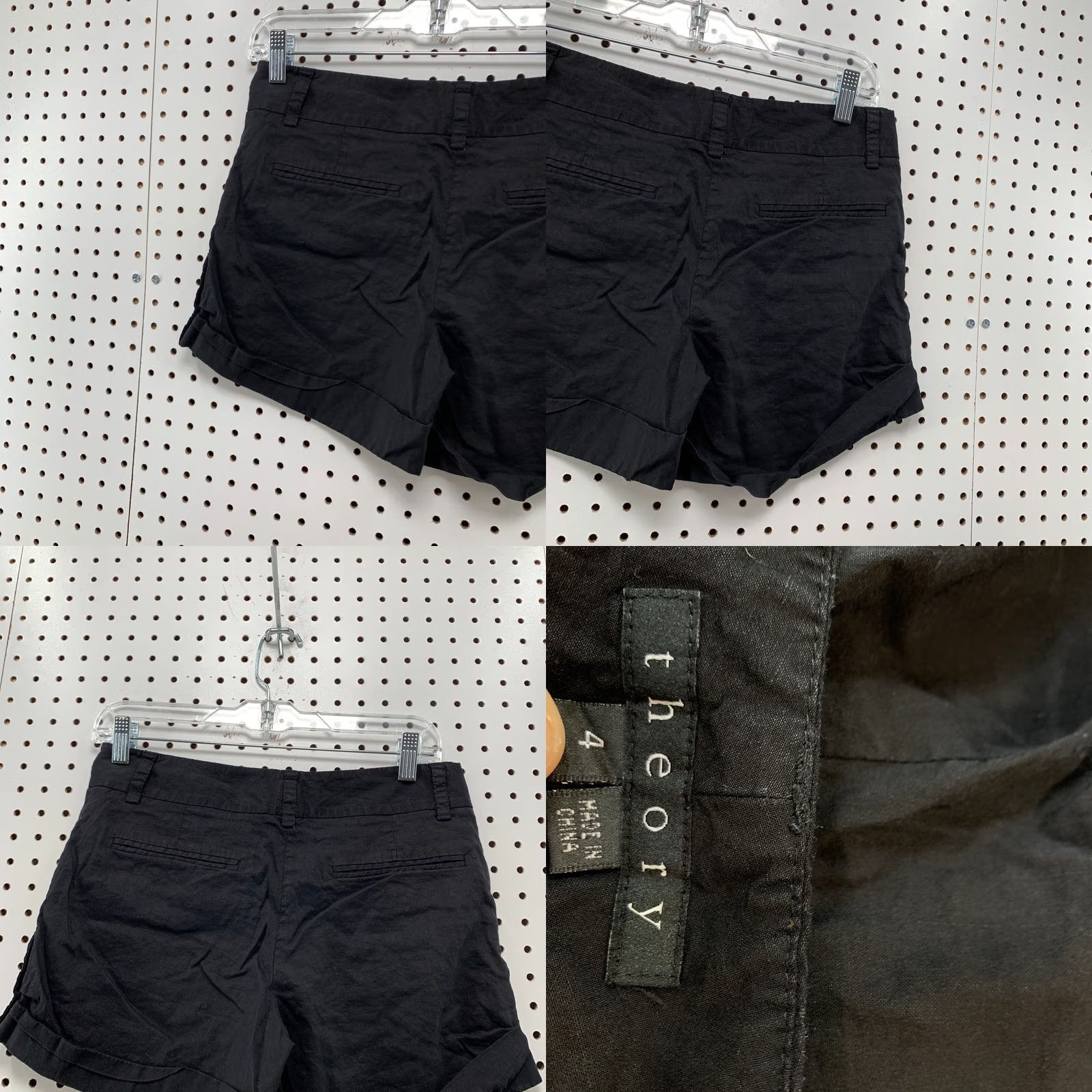 Theory Theory Linen Blend CHino Shorts Womens Size 4 Black Casual 29x4.5 Size 27" / US 4 / IT 40 - 8 Thumbnail