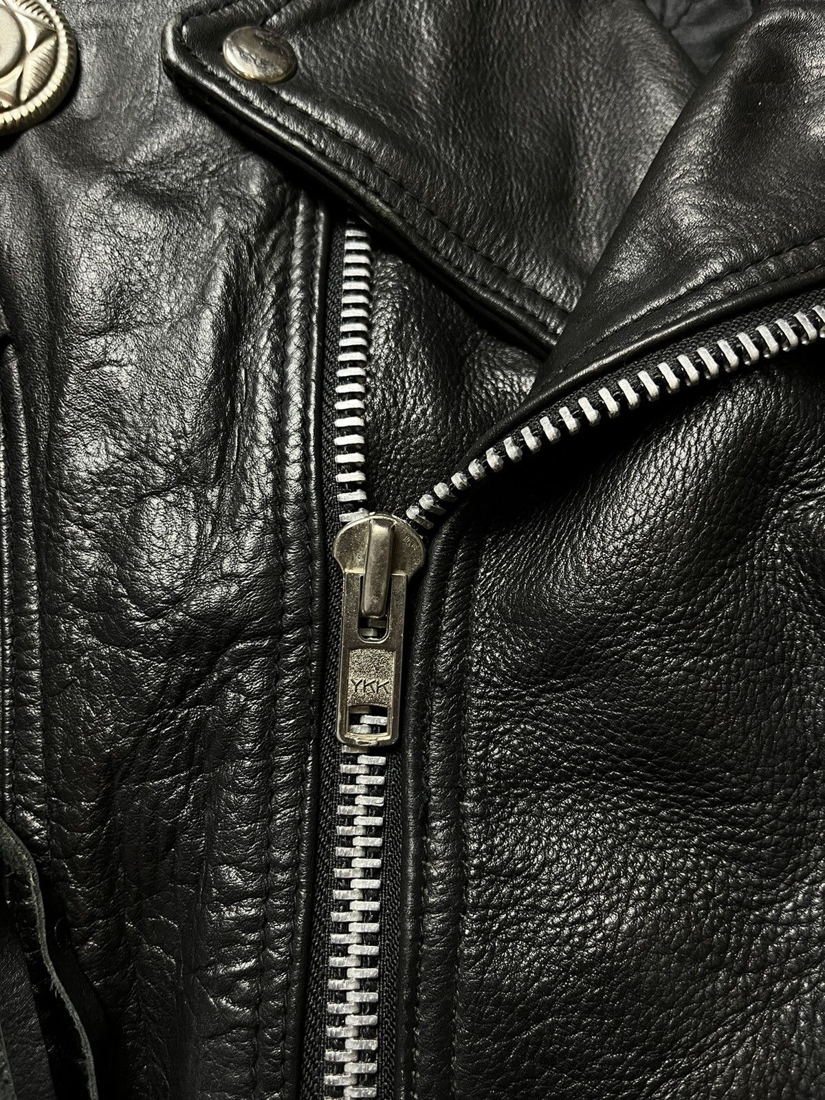 Vintage Vintage Avant Garde Y2k Black Leather Jacket Size US L / EU 52-54 / 3 - 15 Thumbnail