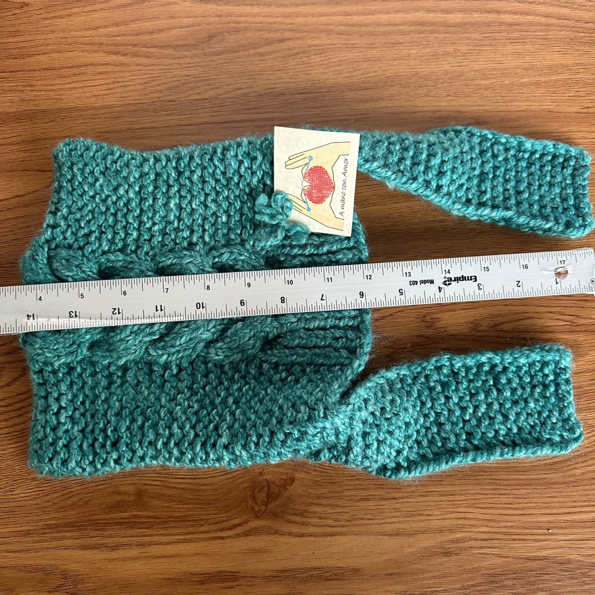 Other ⭐Silky Hand-Knit Teal Blue Cat Ear Earflap Winter Beanie Hat Size ONE SIZE - 5 Thumbnail