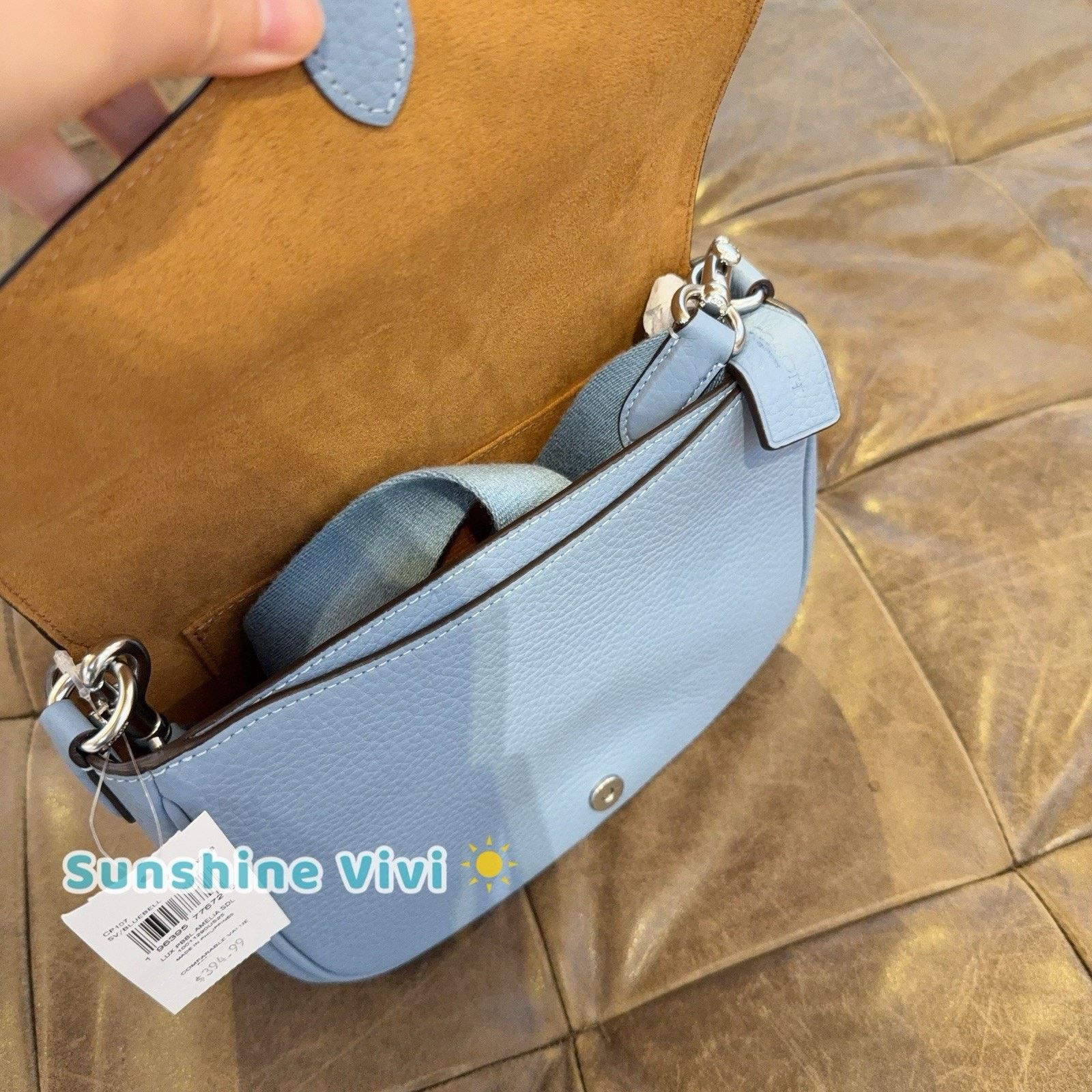 Coach NWT COACH Amelia Saddle Bag Shoulder Bag CP107 bluebell Size ONE SIZE - 3 Thumbnail