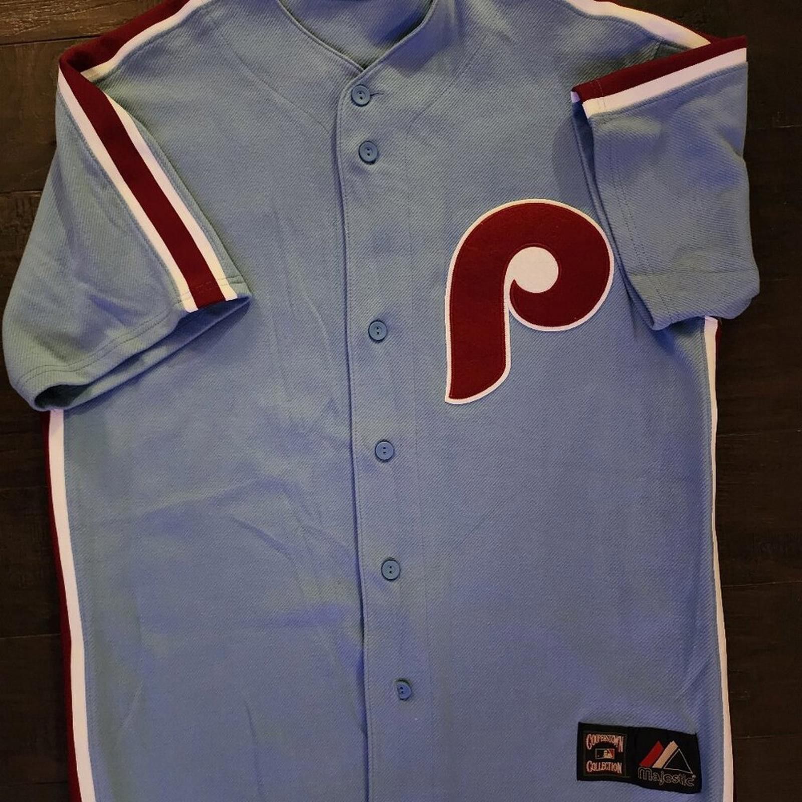 Majestic Ryan Howard #6 MLB Philadelphia Phillies blue jersey. Size L Size US L / EU 52-54 / 3 - 3 Thumbnail